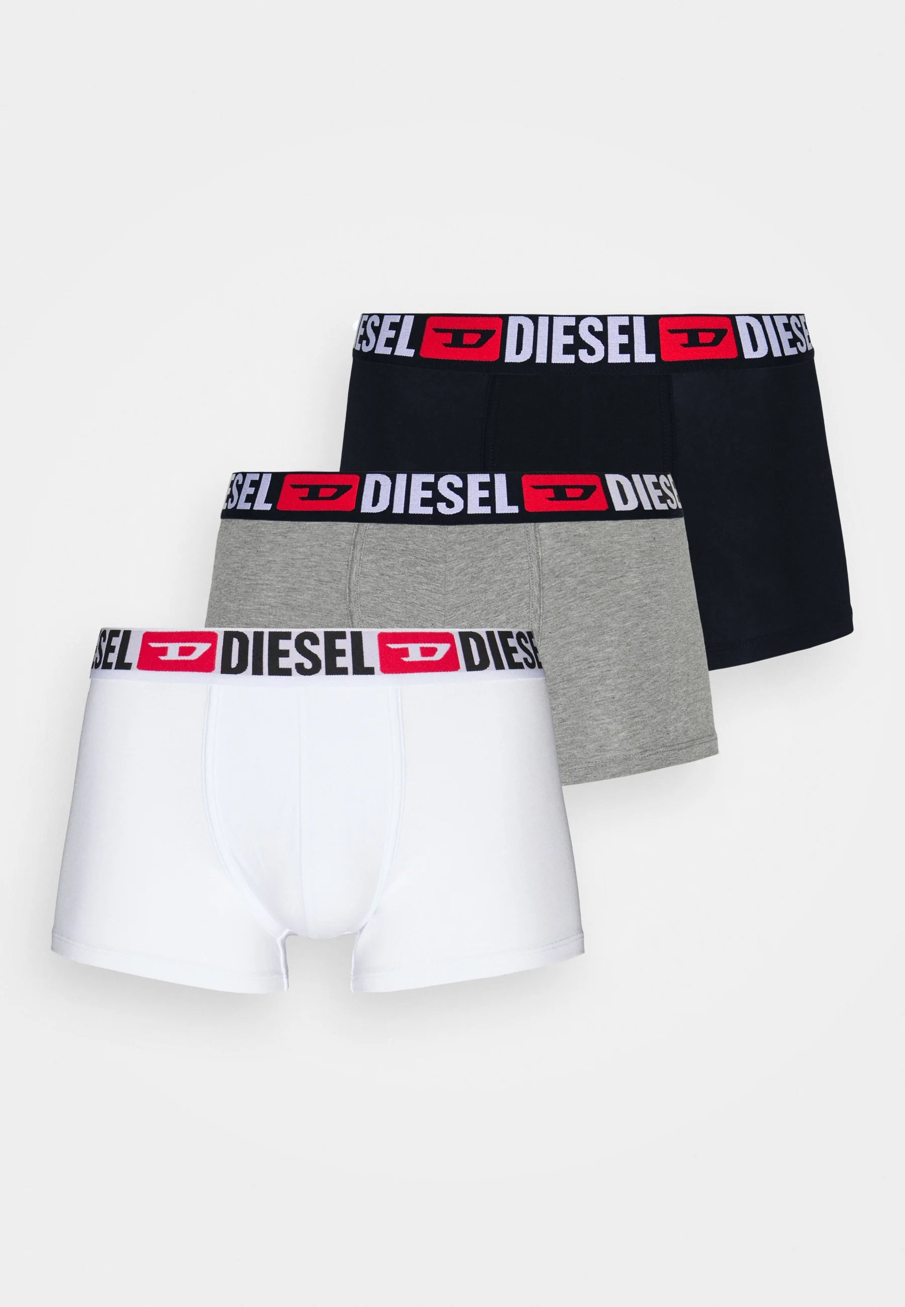 Diesel Damien Threepack 3 Pack Trunks – Black, Grey, White