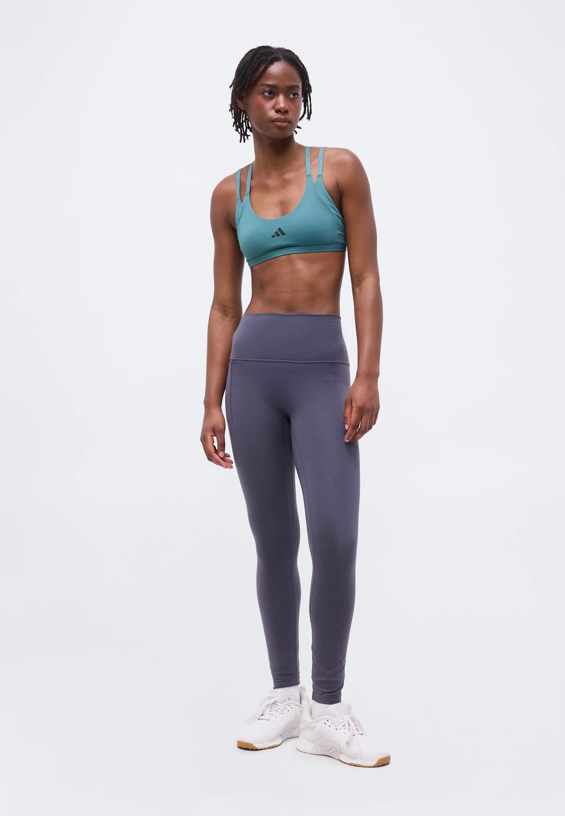 Reggiseno di supporto leggero con spalline per allenamento Adidas Performance Optime - Preloved Teal