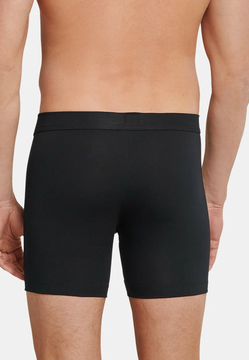 Schiesser Long Life Cotton 4 Pack Boxer Briefs – White, Black