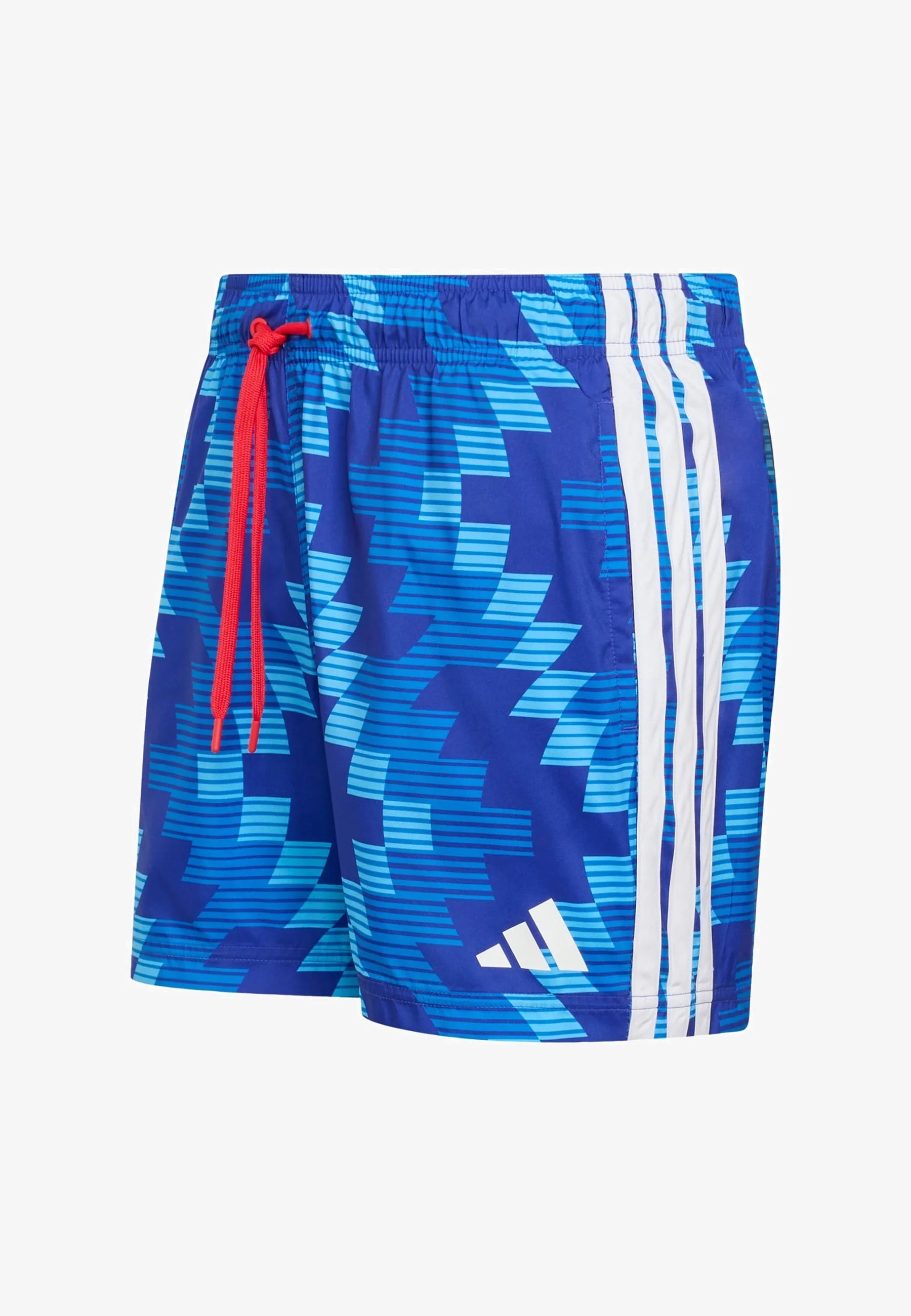 Pantaloncini da bagno da 5 pollici con grafica ispirata al calcio Adidas Sportswear - Semi blu Burst, bianco