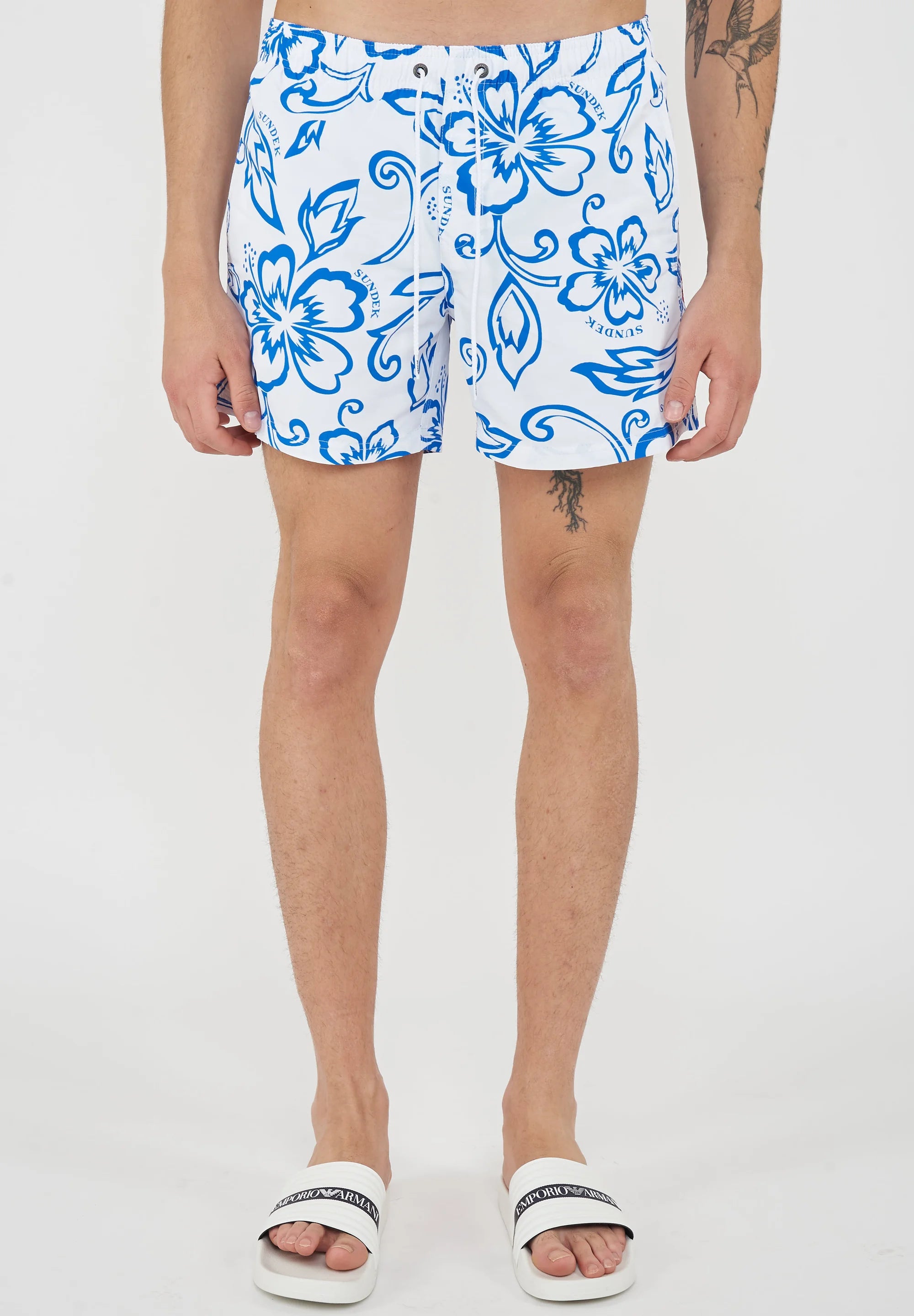 SUNDEK Boardshort Ibiscus Vintage Swim Shorts – Vintage White