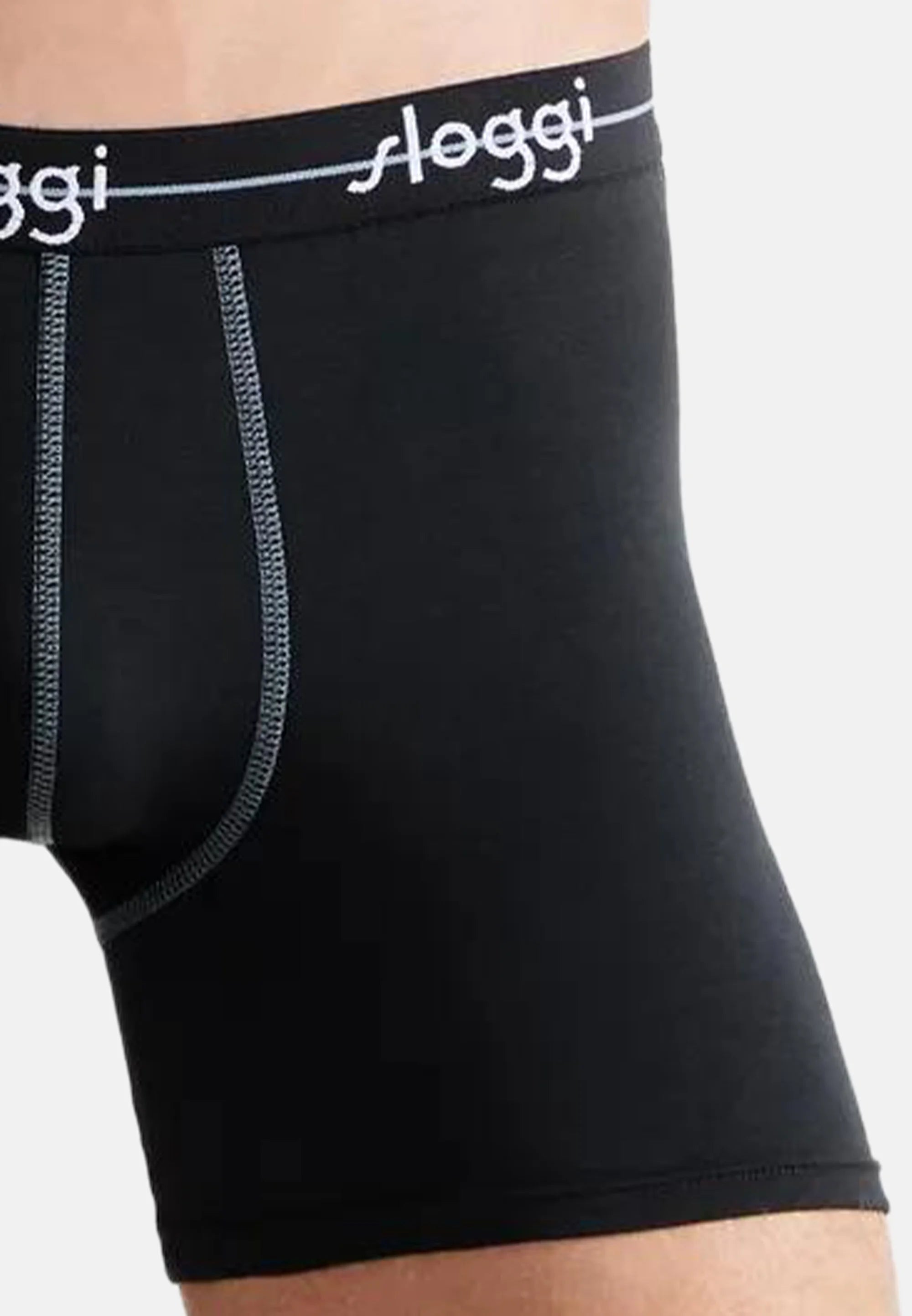Sloggi Boxer Briefs 6 Pack – Black