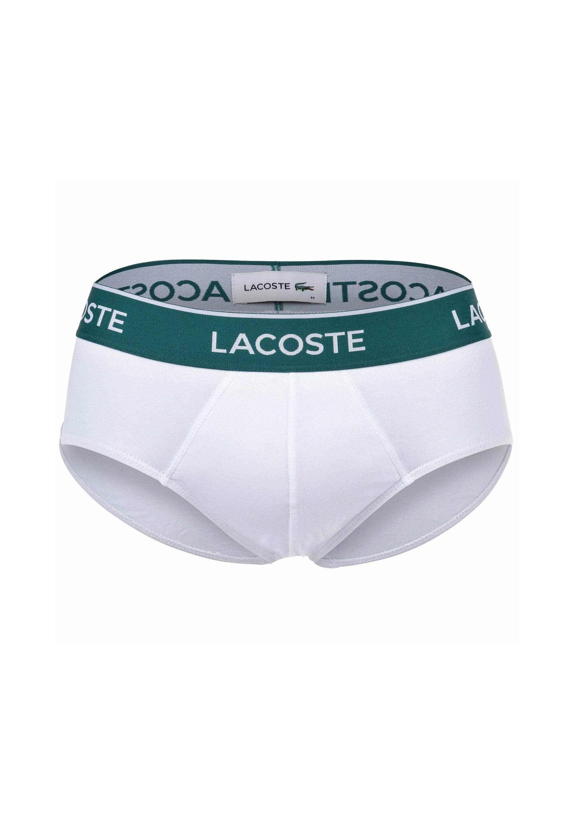 Lacoste 6er-Pack lässige Stretch-Logobund-Slips – Schwarz, Grau, Weiß