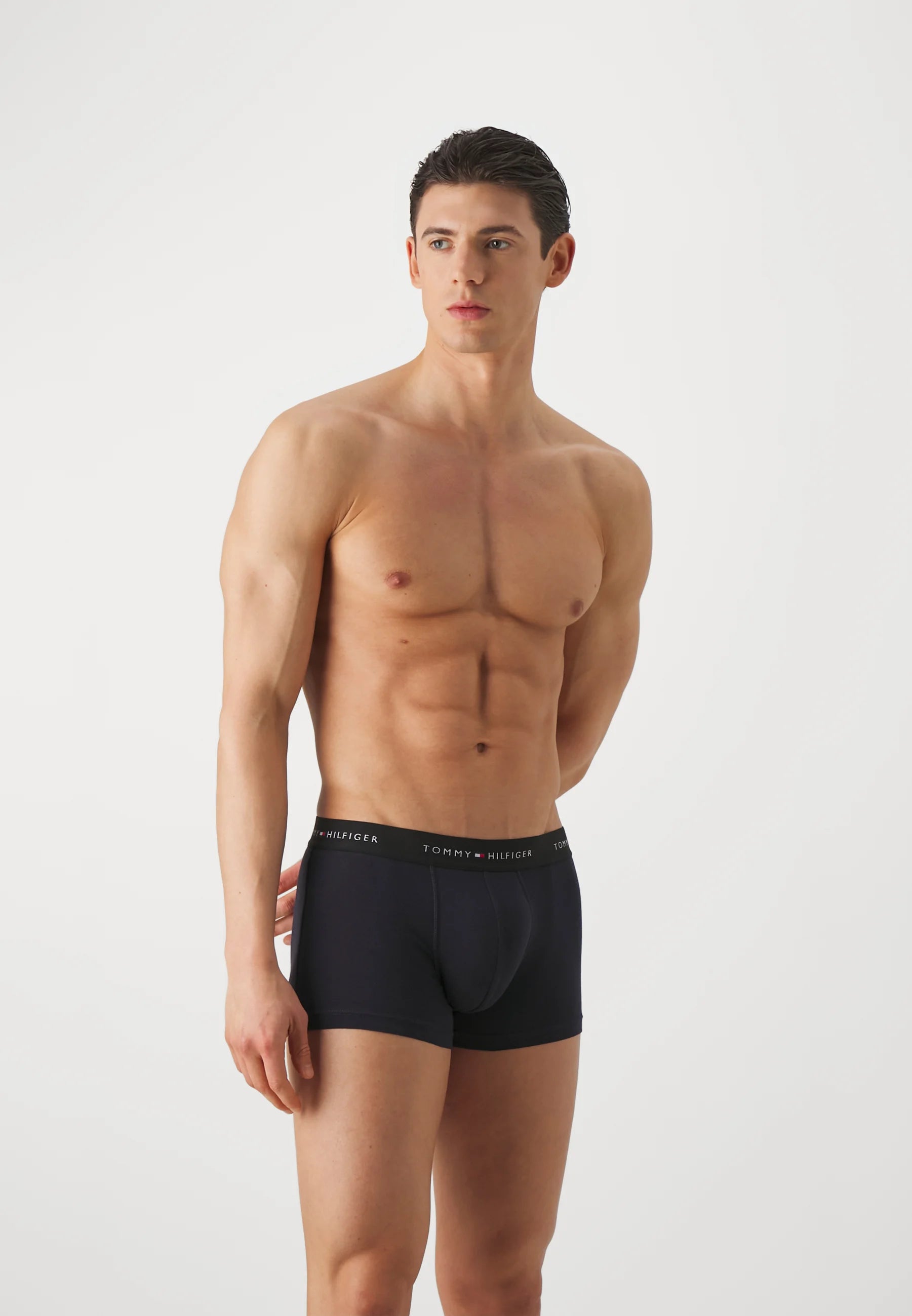 Tommy Hilfiger Signature Trunk 3 Pack – Desert Sky, Black, Grey Heather