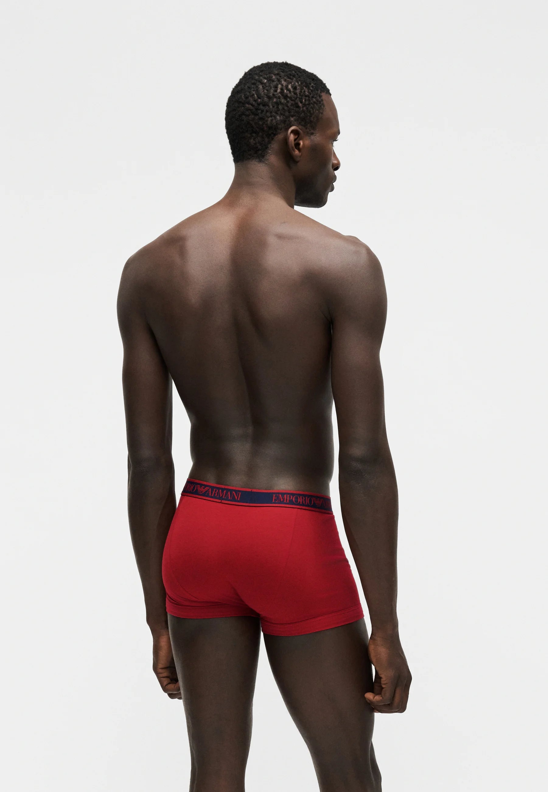 Emporio Armani Core Logoband Cotton Stretch Trunks 3 Pack – Red, White, Black