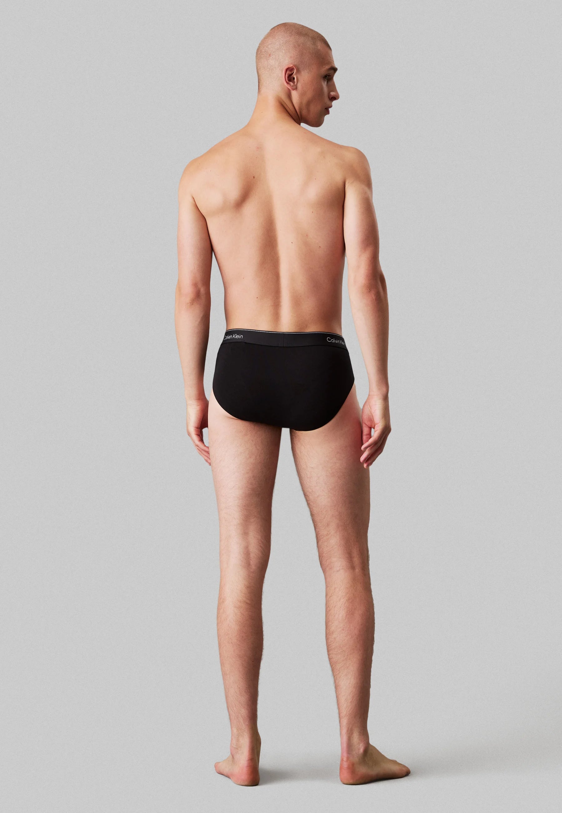 Calvin Klein Icon Cotton Stretch Hip Briefs - Lot de 3 - Noir, Glacier, Blue Bell