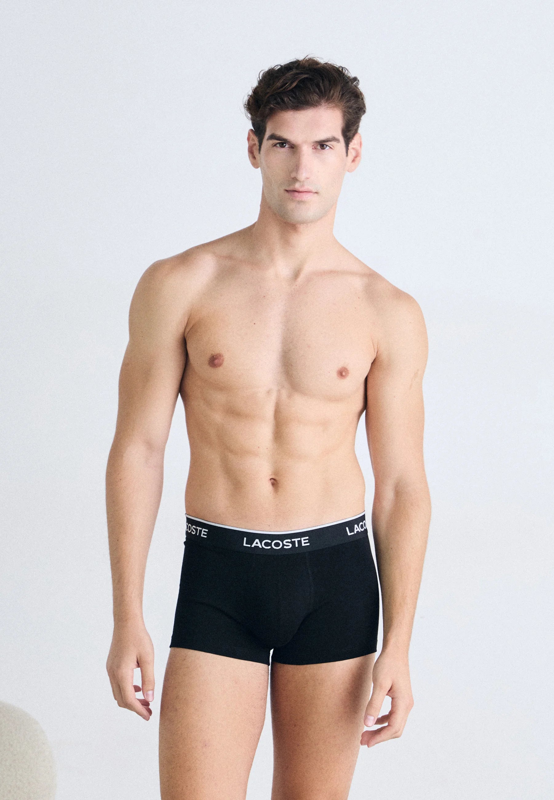 Lacoste Underwear Classic Stretch Trunks 3 Pack – Black, White, Captain Green