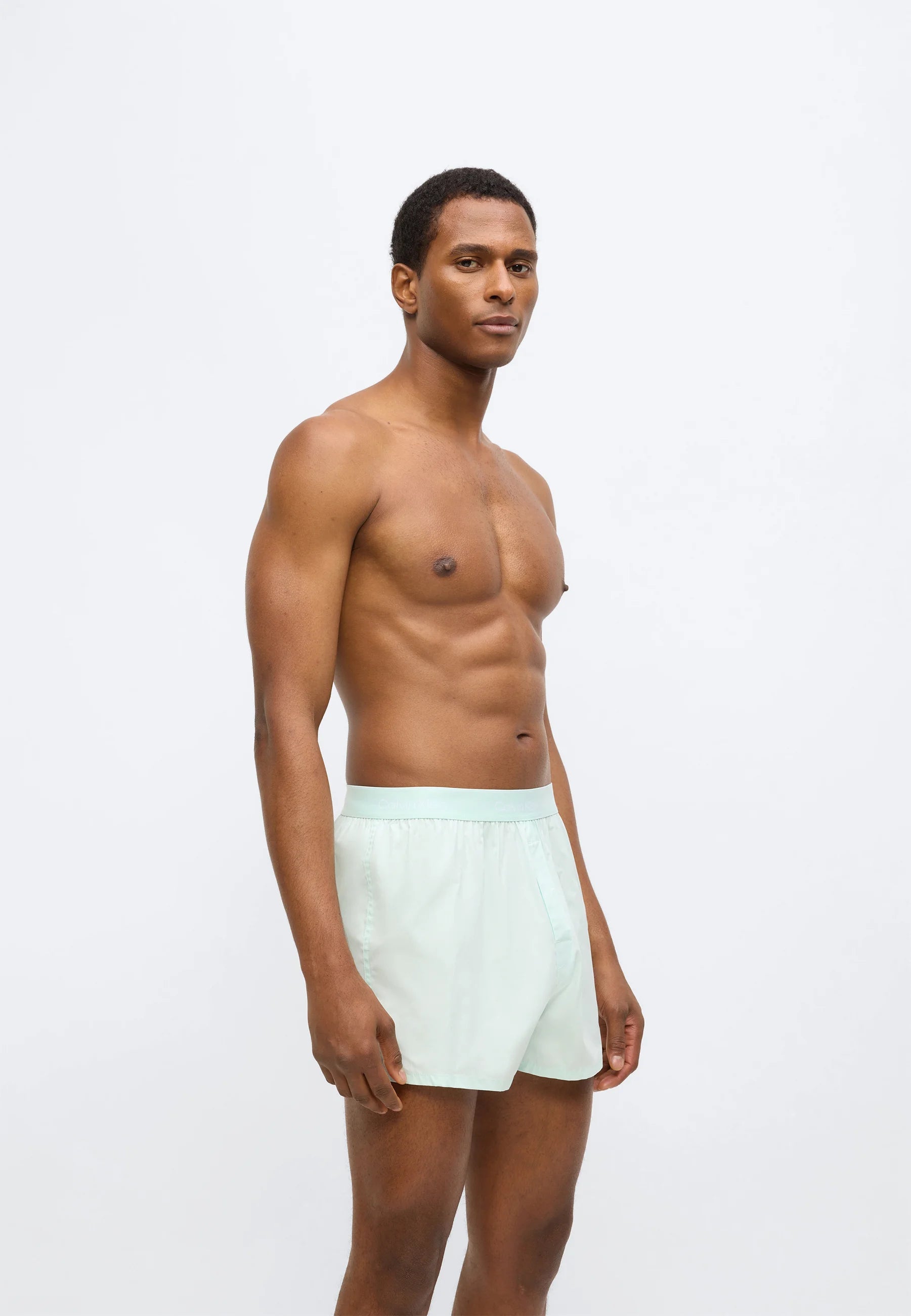 Boxer slim Calvin Klein Icon in cotone elasticizzato - Confezione da 3 - Shoreline, Blu scuro, Grigio nebbia