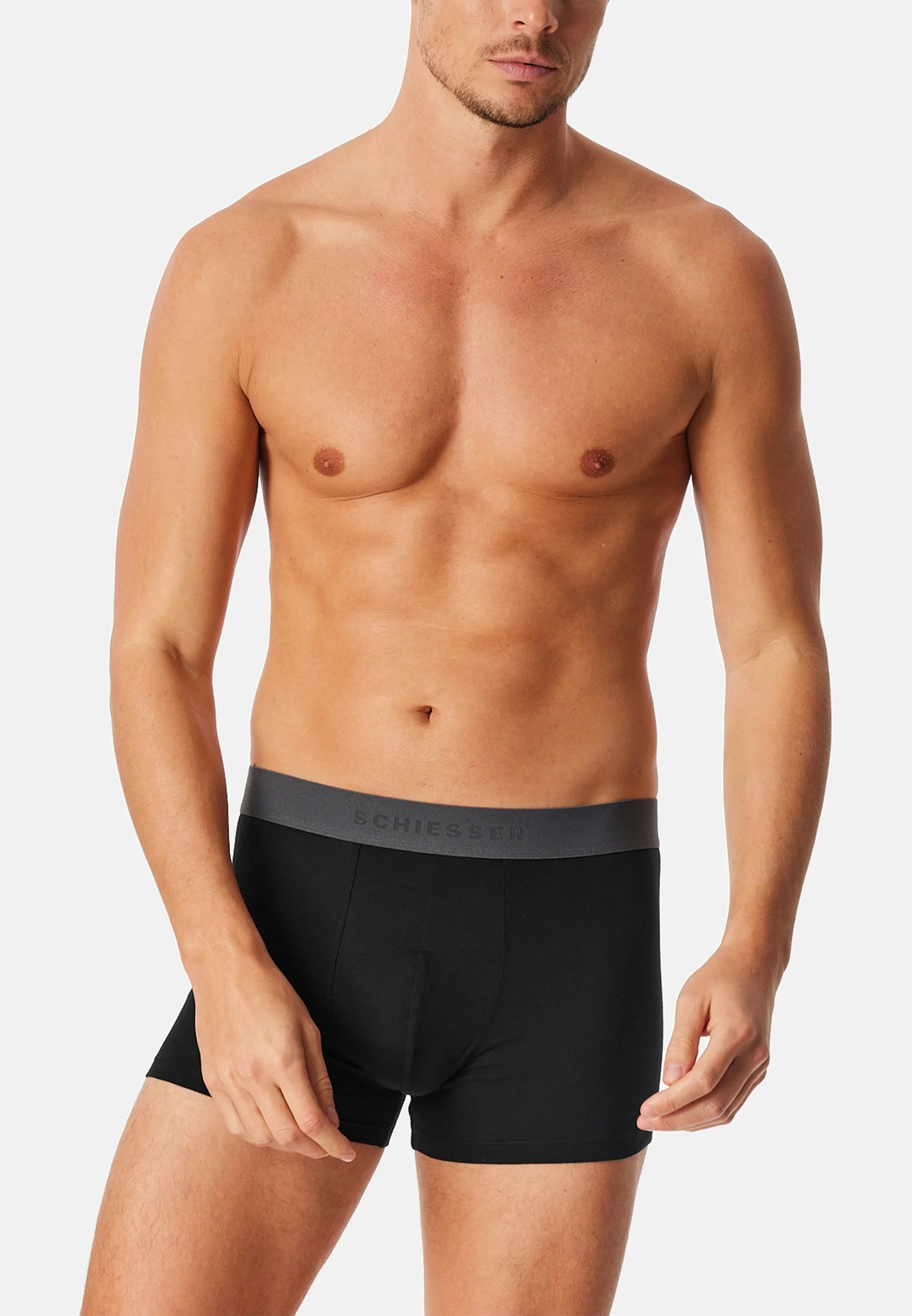 Schiesser 95 5 Cotton Trunks 6 Pack – Black