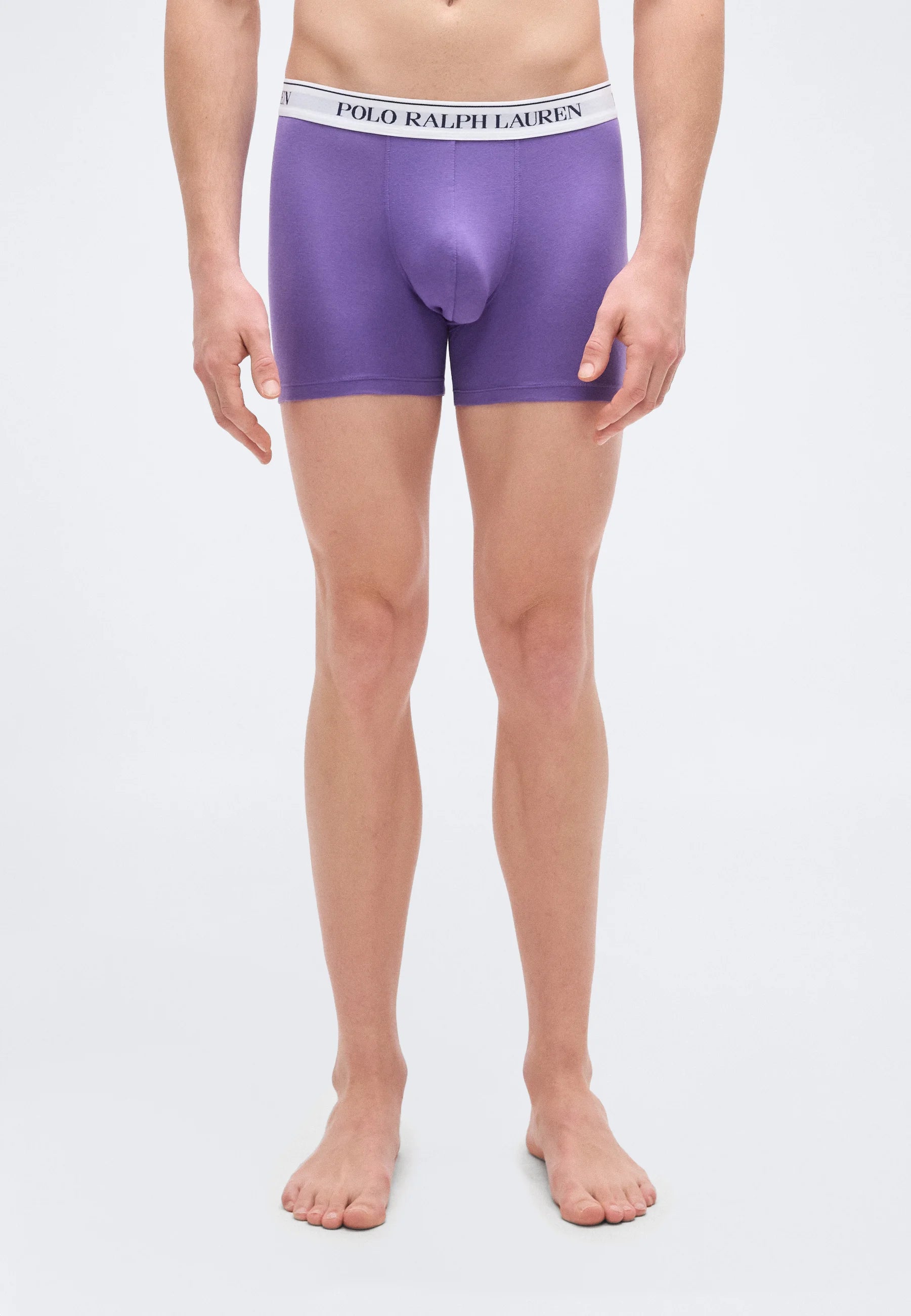 Polo Ralph Lauren Cotton Stretch Boxer Briefs – 3 Pack – Purple Lilac, Delta Blue, Navy