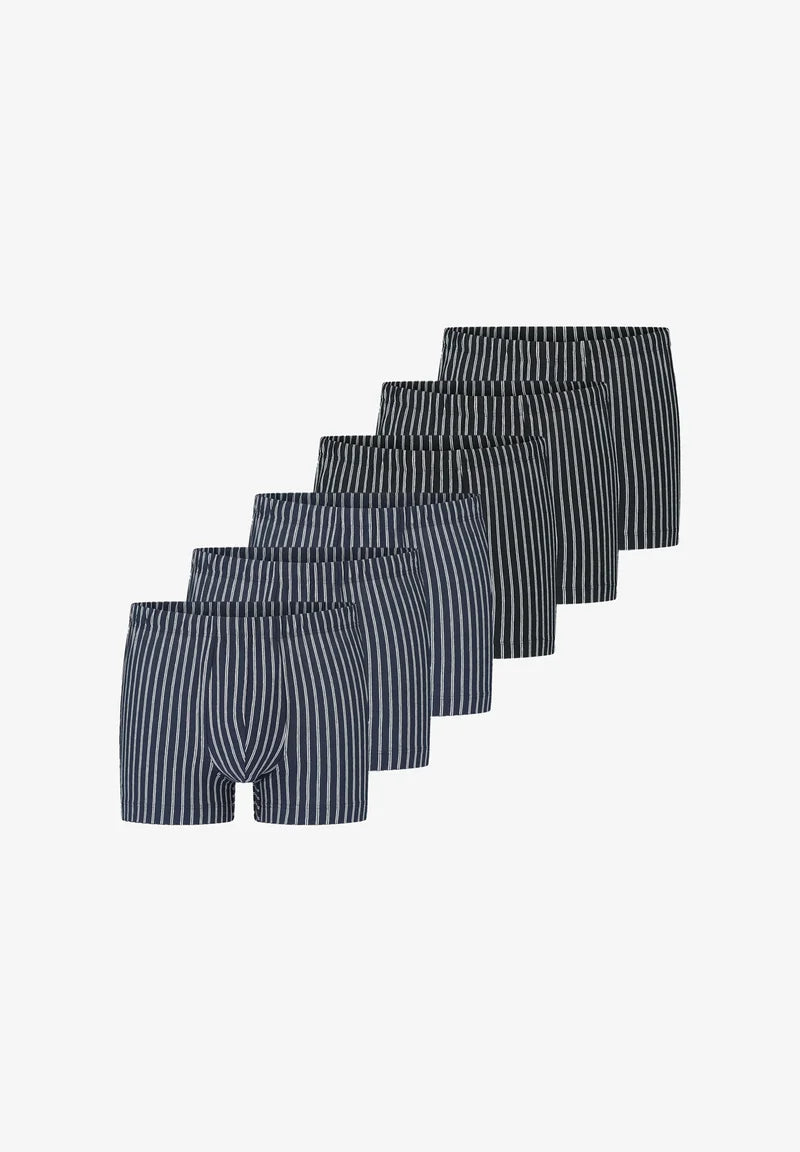 Schiesser 6 Pack Trunks – Black, Blue