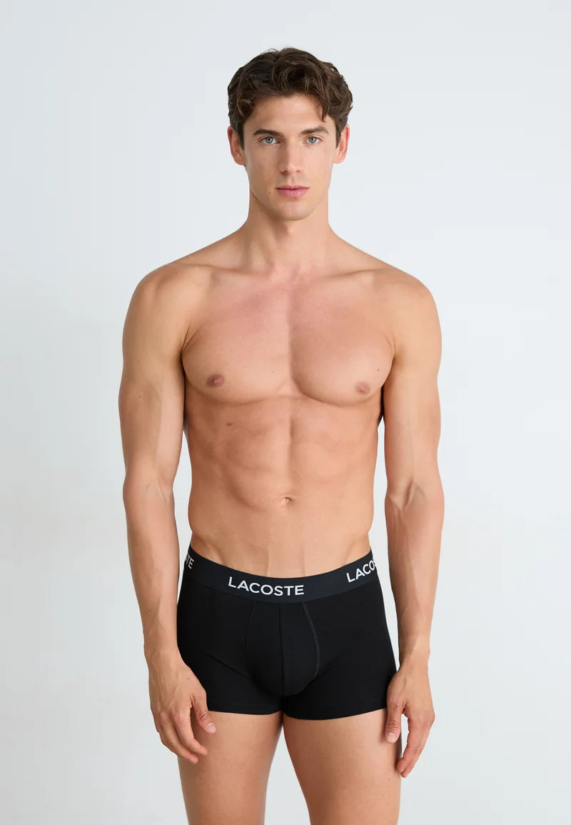 Boxer elasticizzati Lacoste da 7 pezzi: nero, bianco