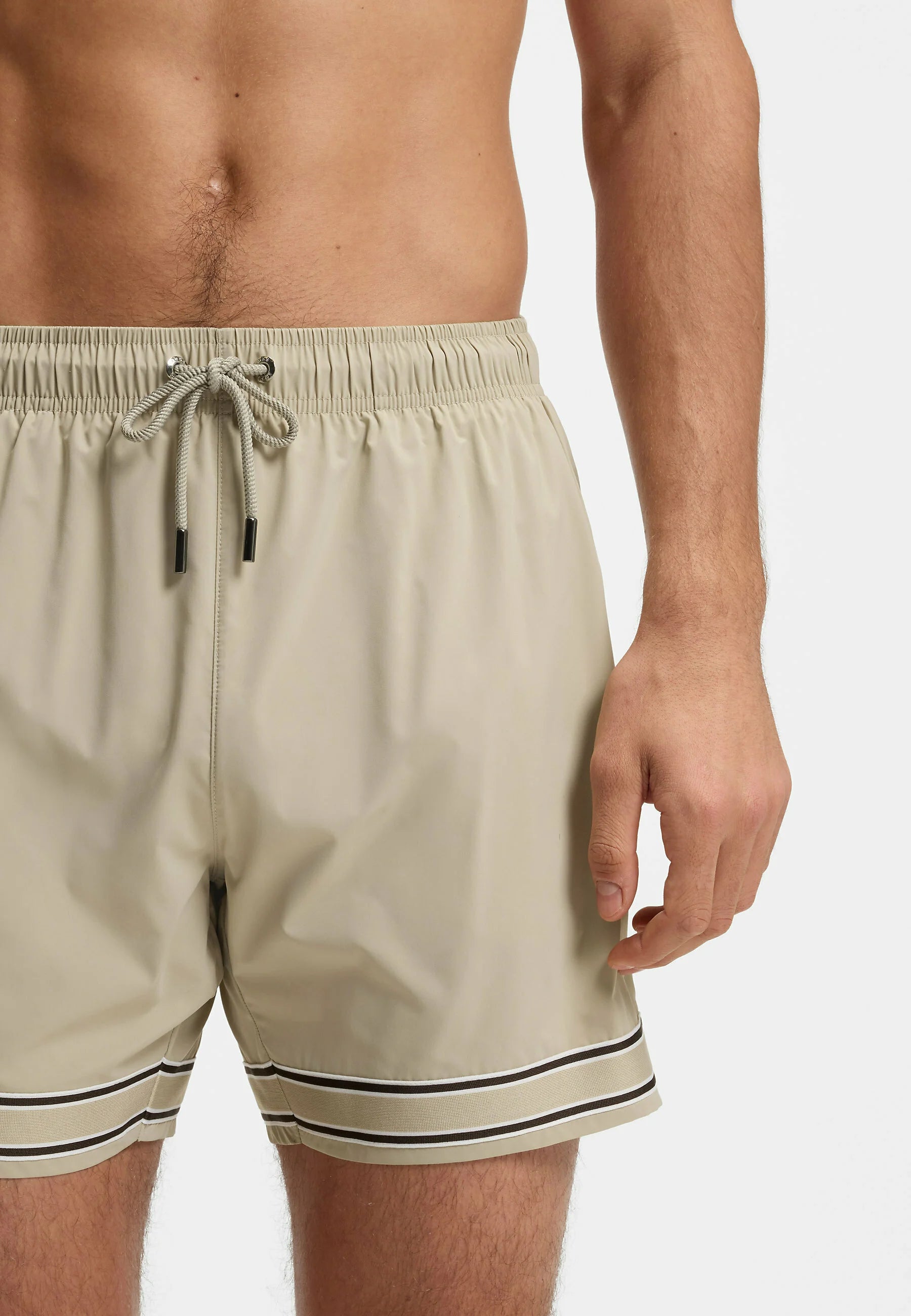 Short de bain BOSS Resort Tape – Beige clair quatre