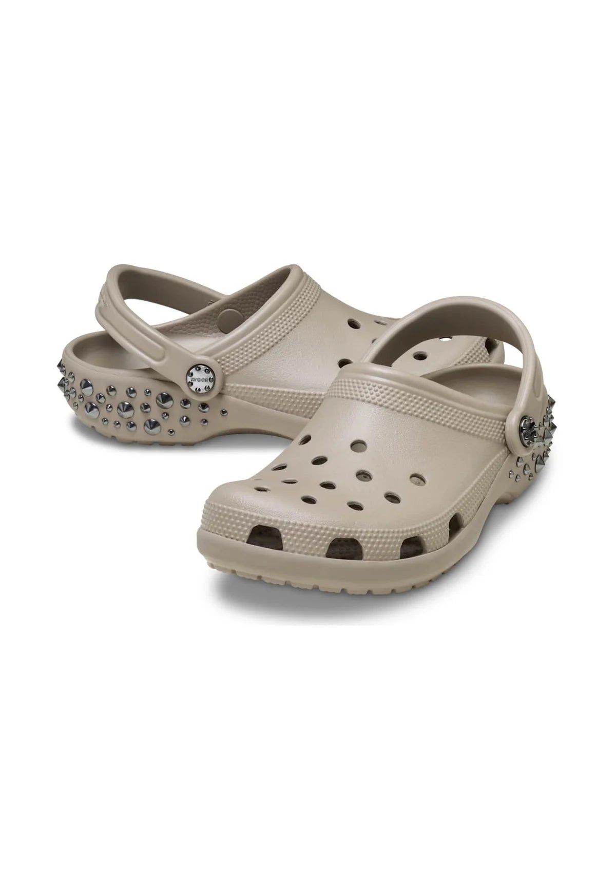 Sabots cloutés Crocs – Taupe