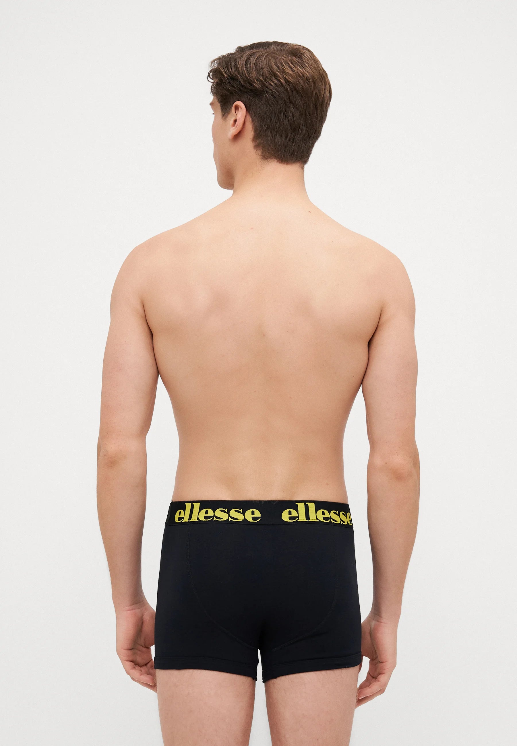Lot de 5 boxers Ellesse Nurra – Noir avec ceinture multicolore
