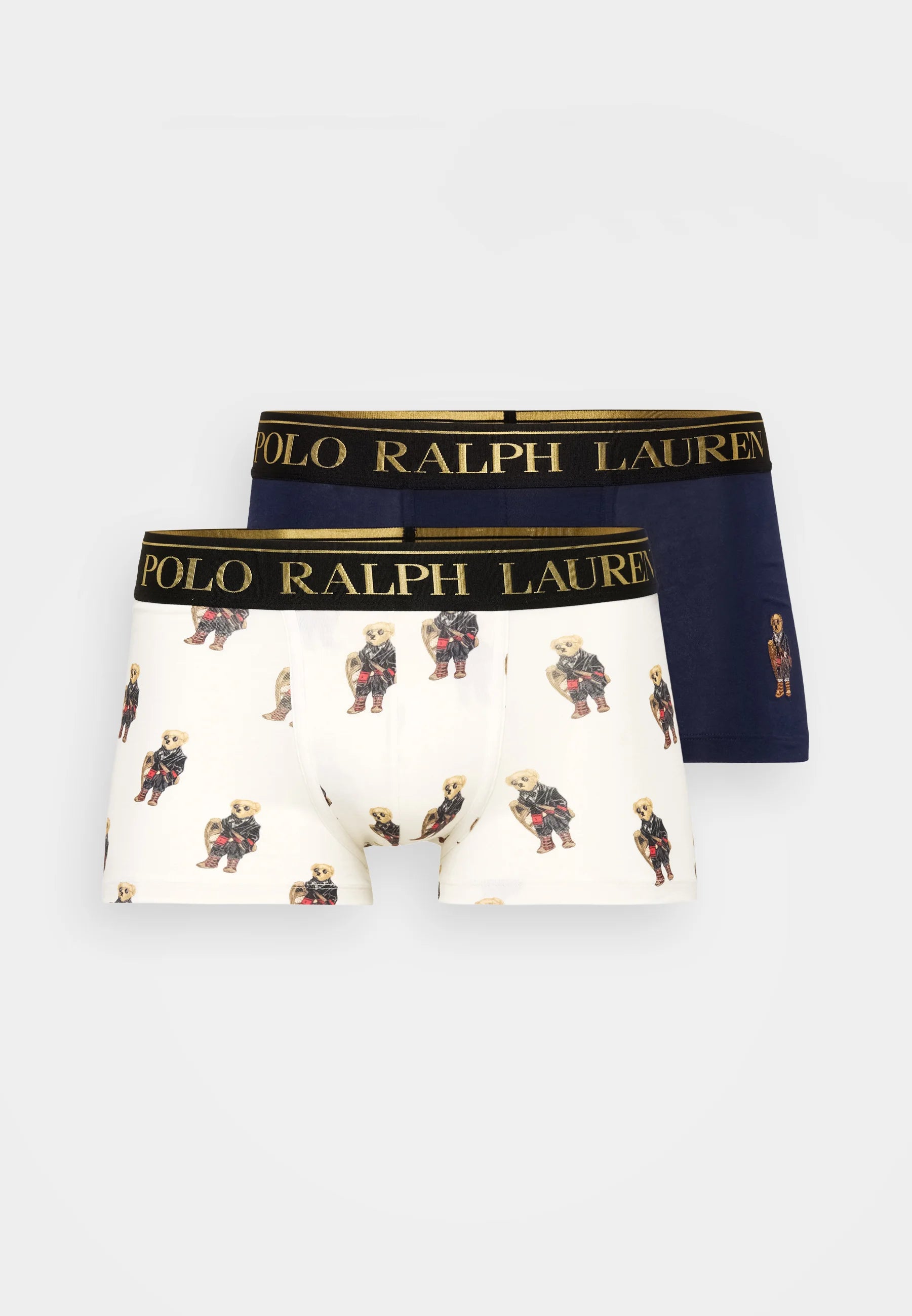 Polo Ralph Lauren Cotton Stretch Trunks – Low Rise – 2 Pack – Navy, Trophy Cream