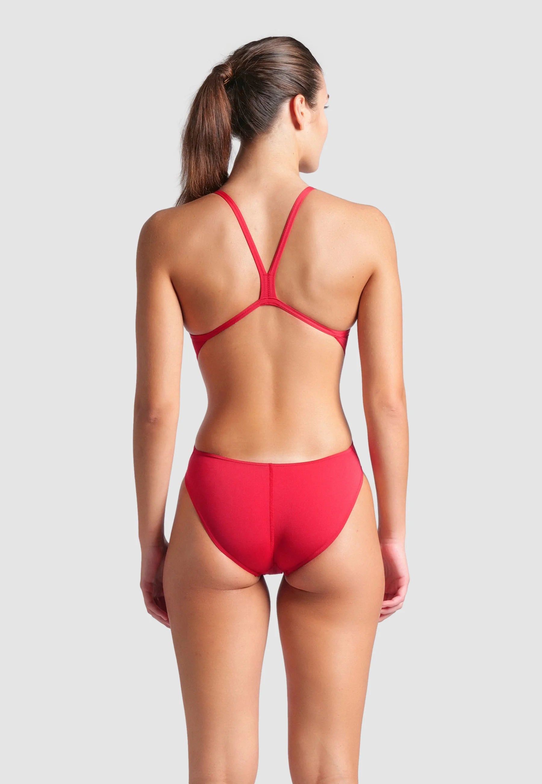Maillot de bain une pièce Arena Team Challenge Solid – Rouge, Blanc