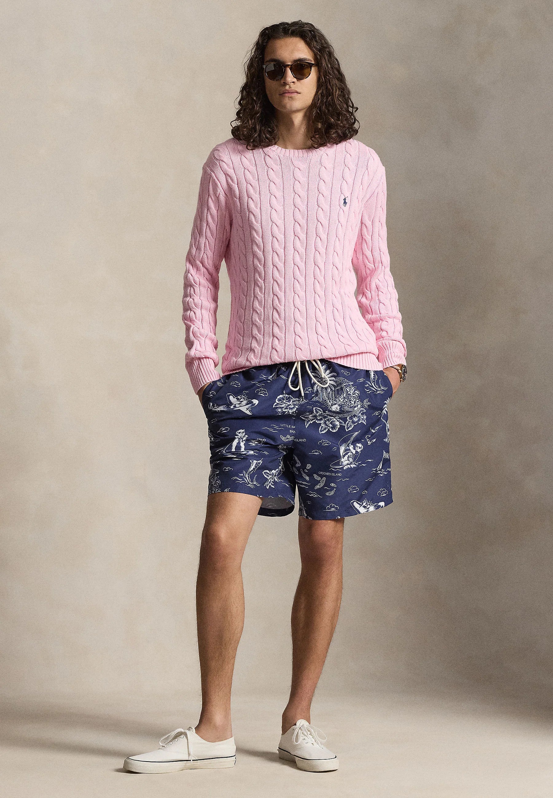 Polo Ralph Lauren Big & Tall Harbour Island Polo Bear Short de bain – Bleu