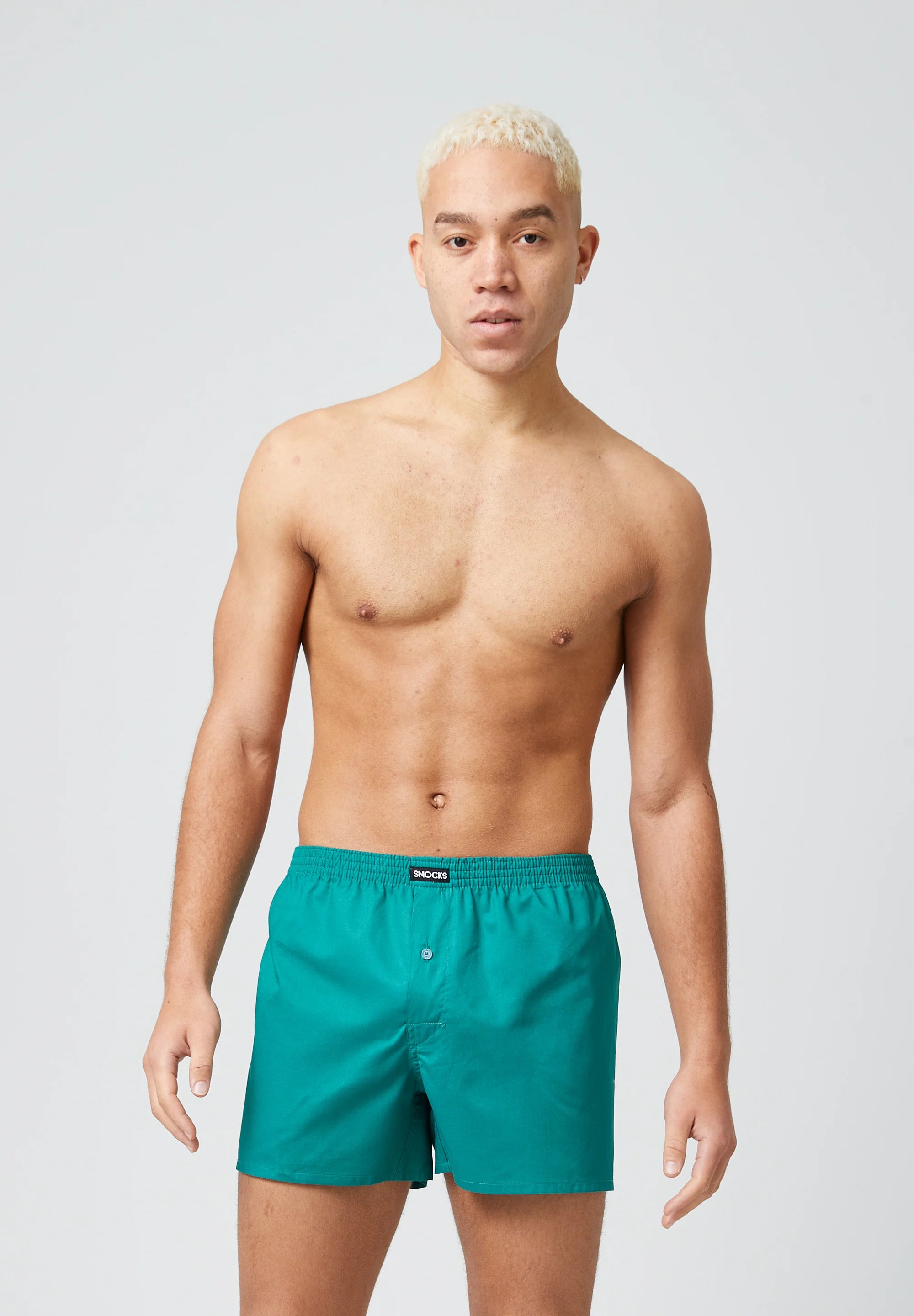 SNOCKS American 3 Pack Boxer Shorts – Green Pattern Mix