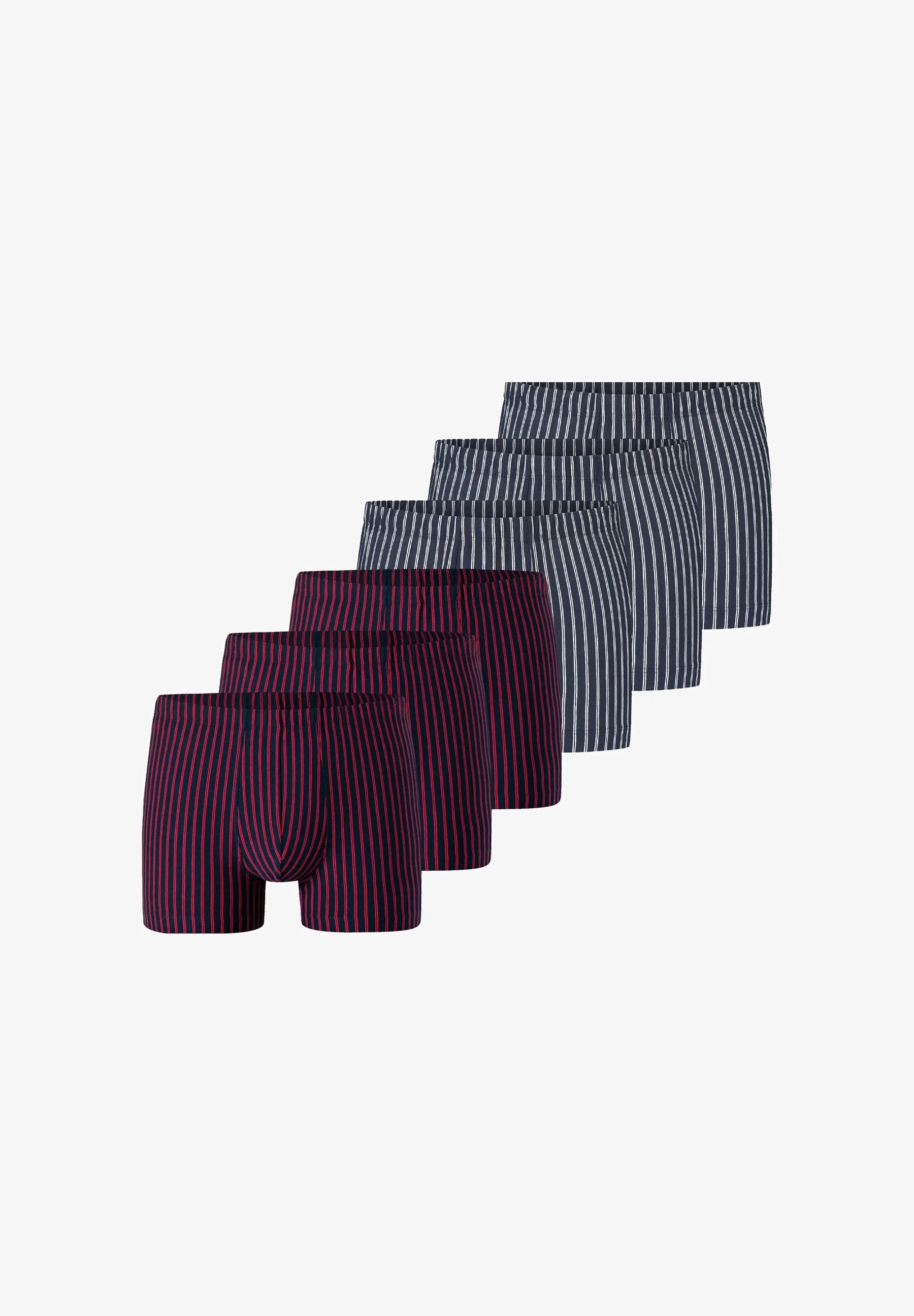 Schiesser, lot de 6 caleçons – rouge, bleu