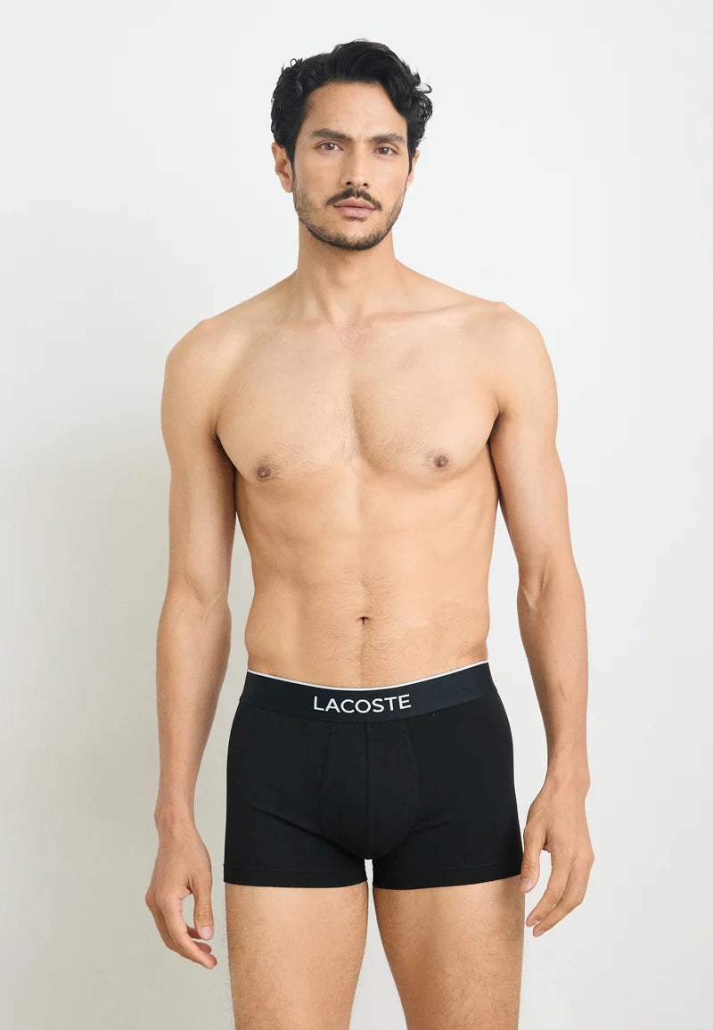 Lot de 3 boxers stretch Lacoste Court Classic – Noir, Pitch Chine, Silver Chine