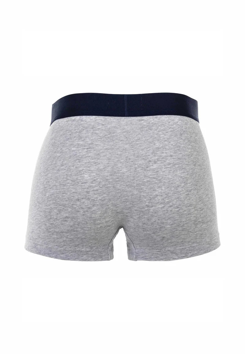 Lacoste 6 Pack Big Croc Print Stretch Trunks – Dark Blue, Grey