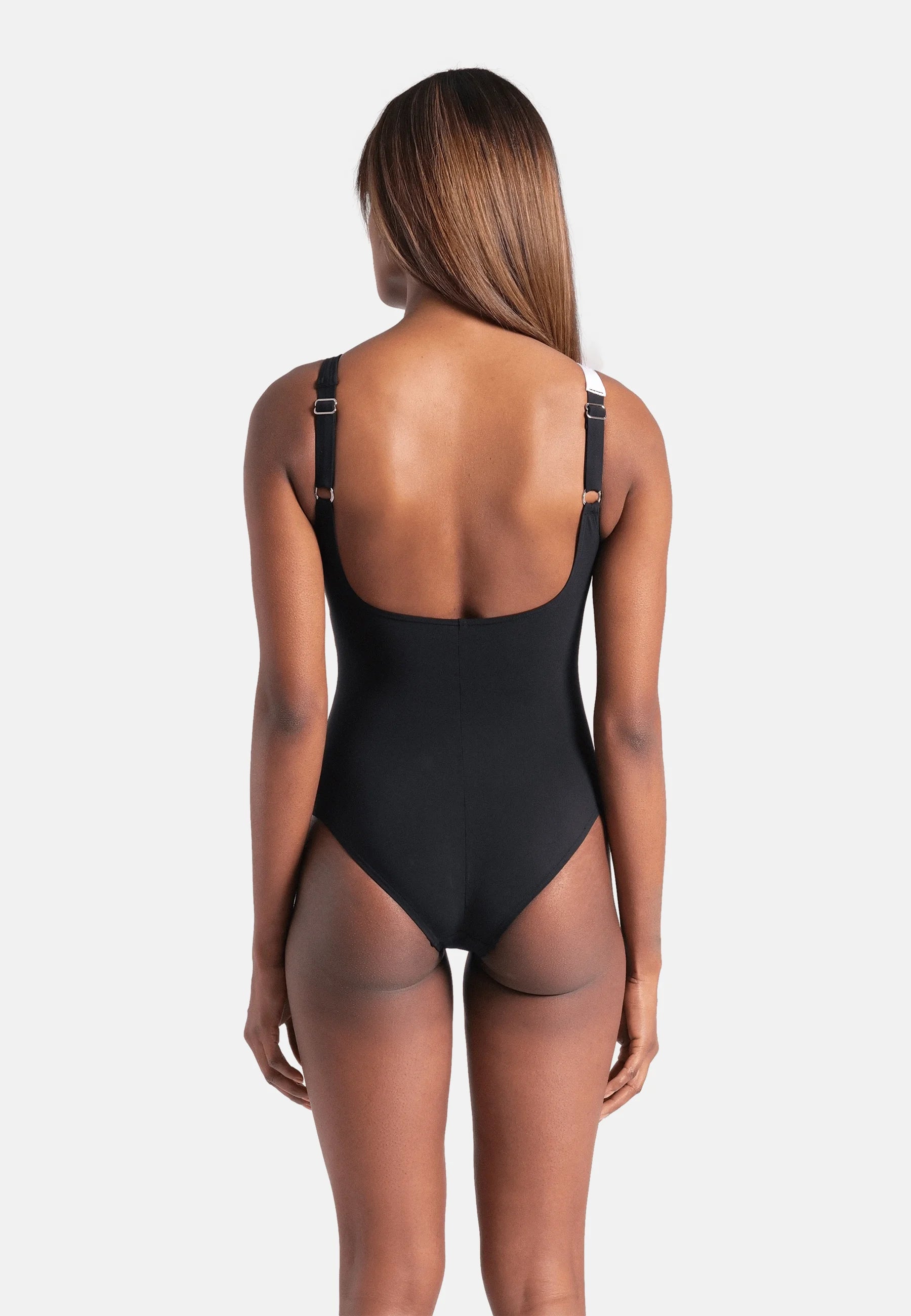 Arena Shapewear Liliana C-Cup One-Piece Swimsuit – Black, White
