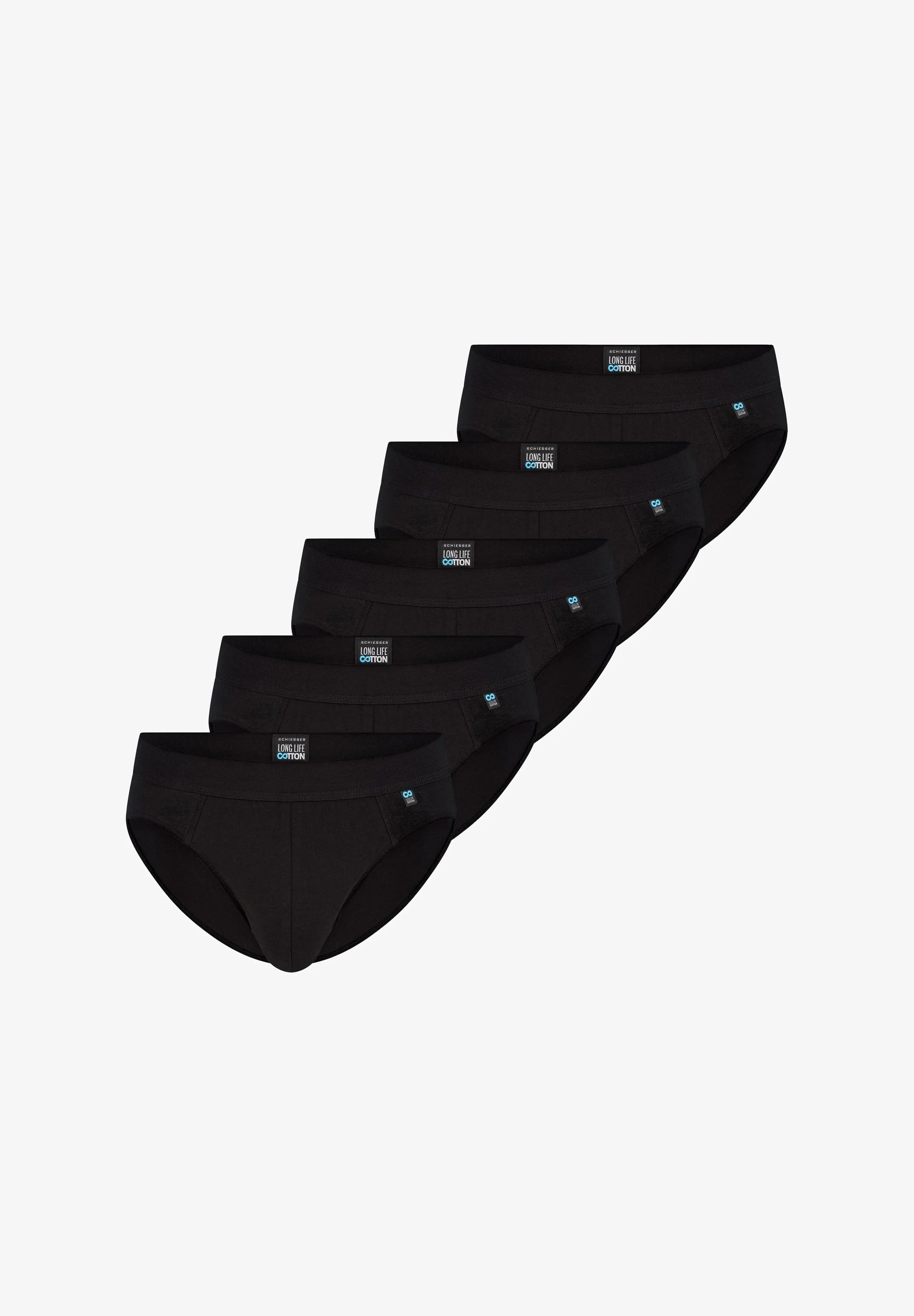 Schiesser 5 Pack Briefs – Black