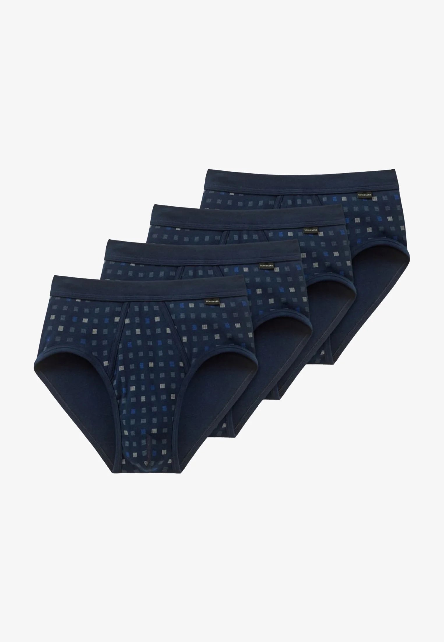Schiesser Essentials Feinripp Briefs 4 Pack – Navy