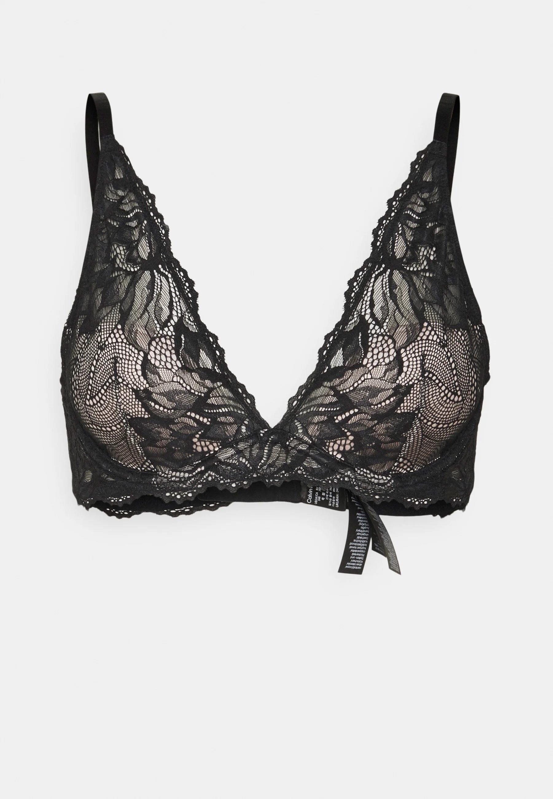 Calvin Klein Lotus Plunge Underwired Bra – Black