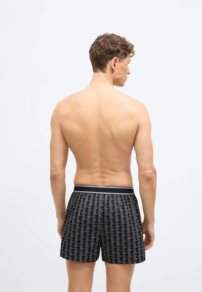 Lacoste 3 Pack Loose Cotton Boxer Shorts – Black