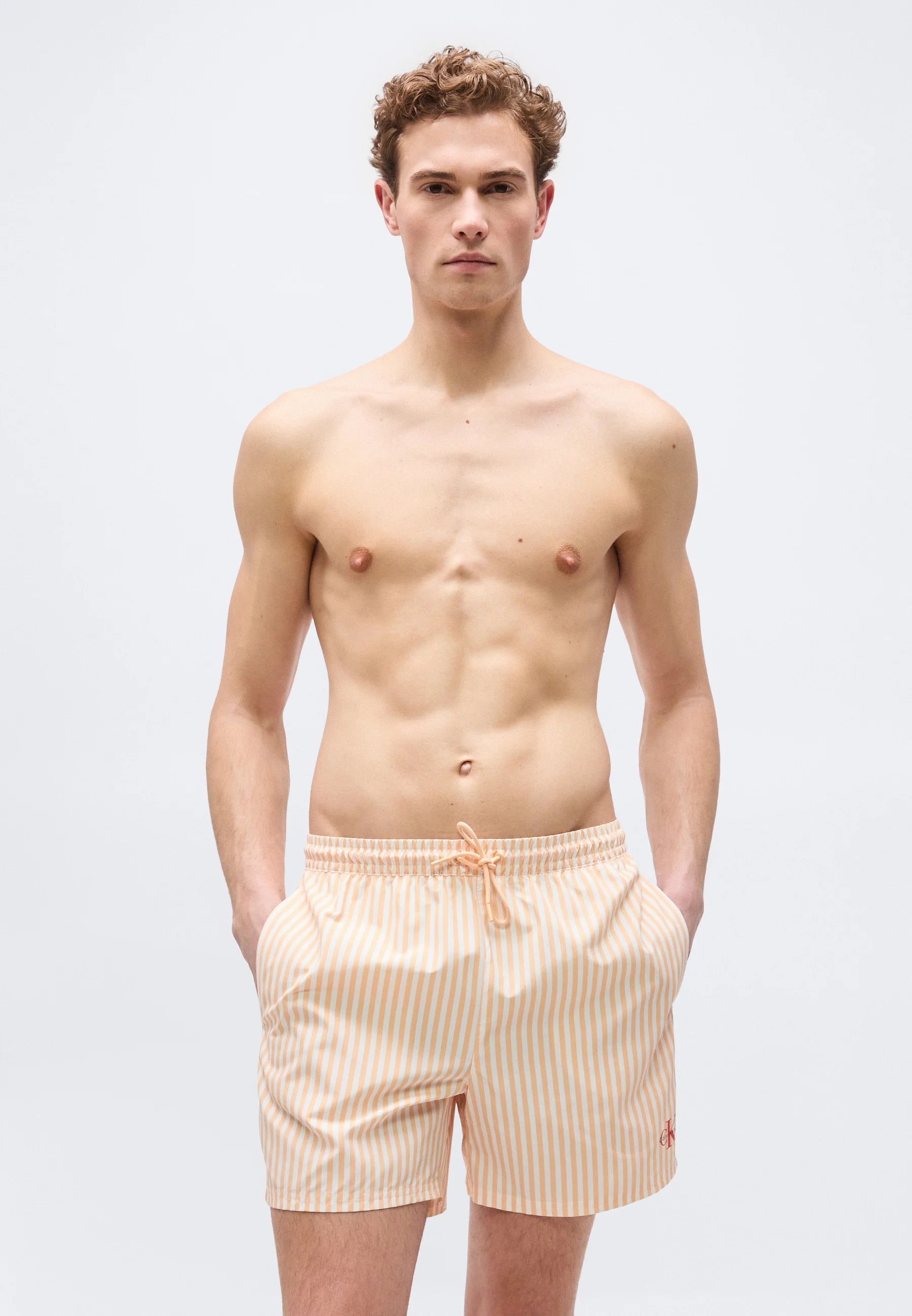 Calvin Klein Graphic Swim Shorts – Peach Bliss