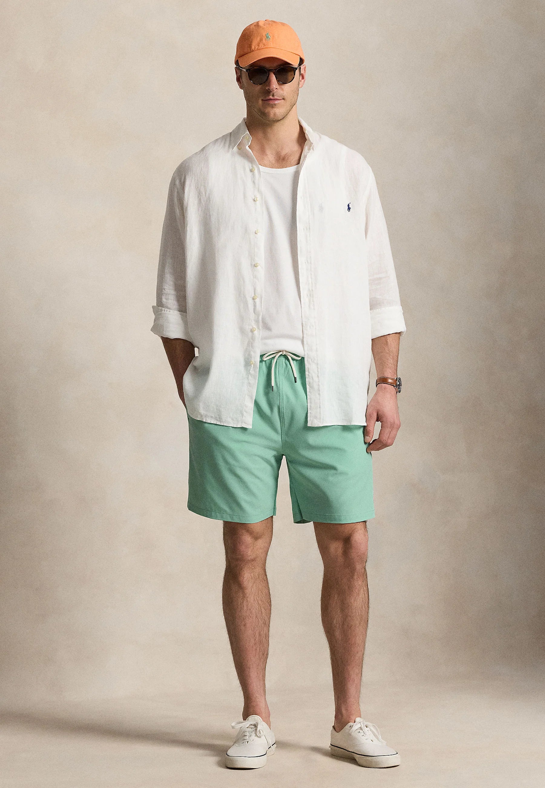Polo Ralph Lauren Big & Tall Celadon Stretch Traveler Swim Shorts – Green