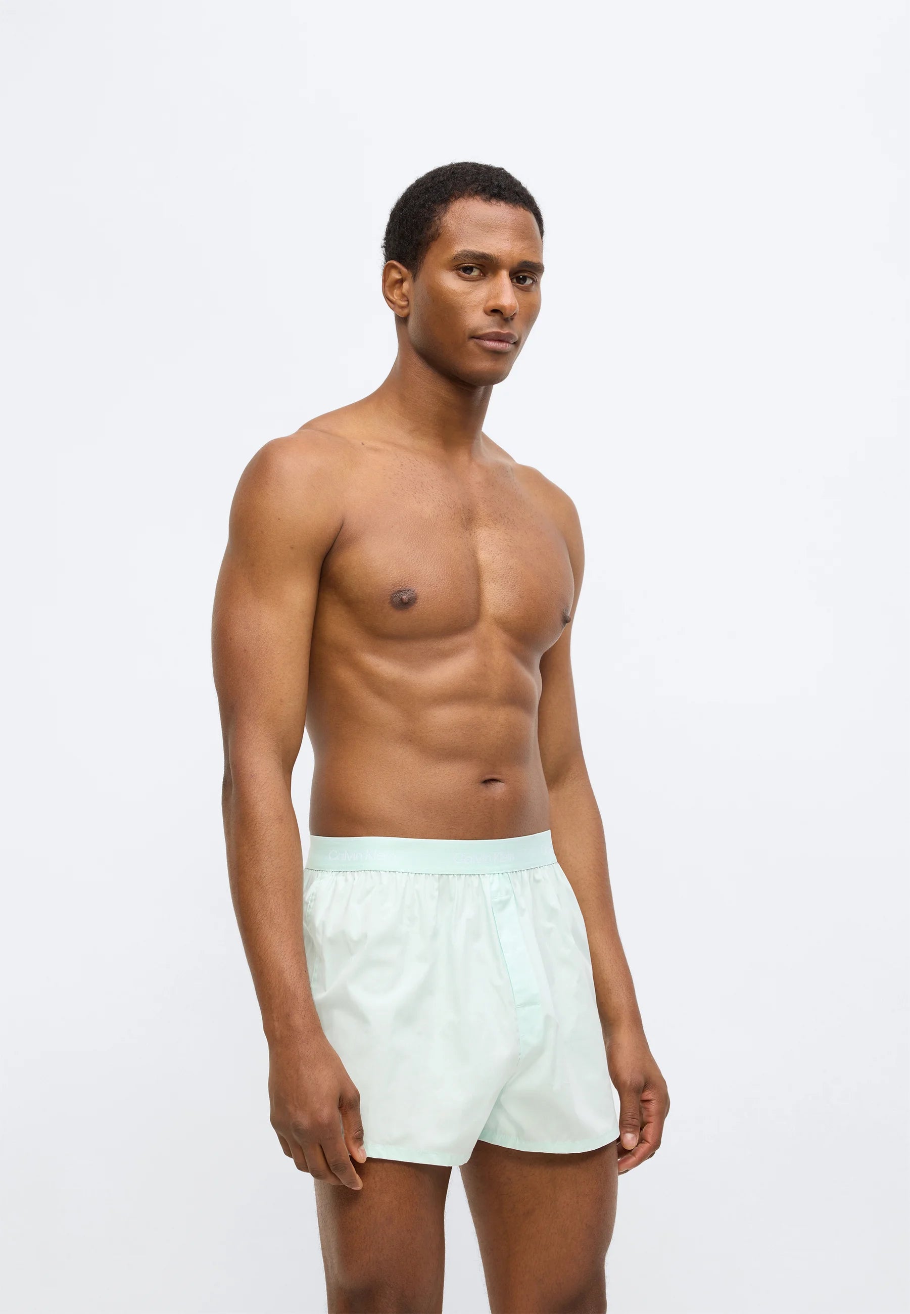 Boxer slim Calvin Klein Icon in cotone elasticizzato - Confezione da 3 - Shoreline, Blu scuro, Grigio nebbia