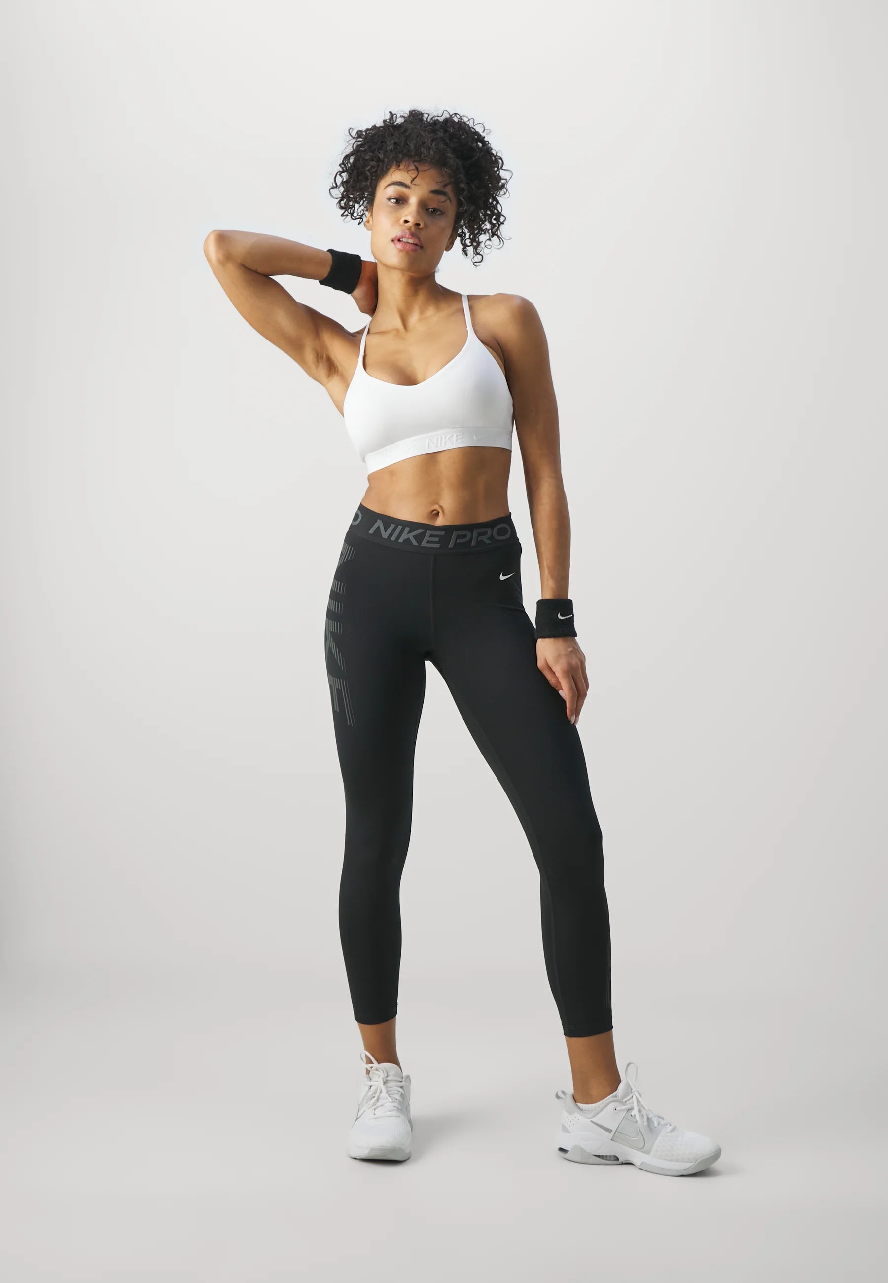 Nike Performance Indy Light Support Bra – White, Stone Mauve