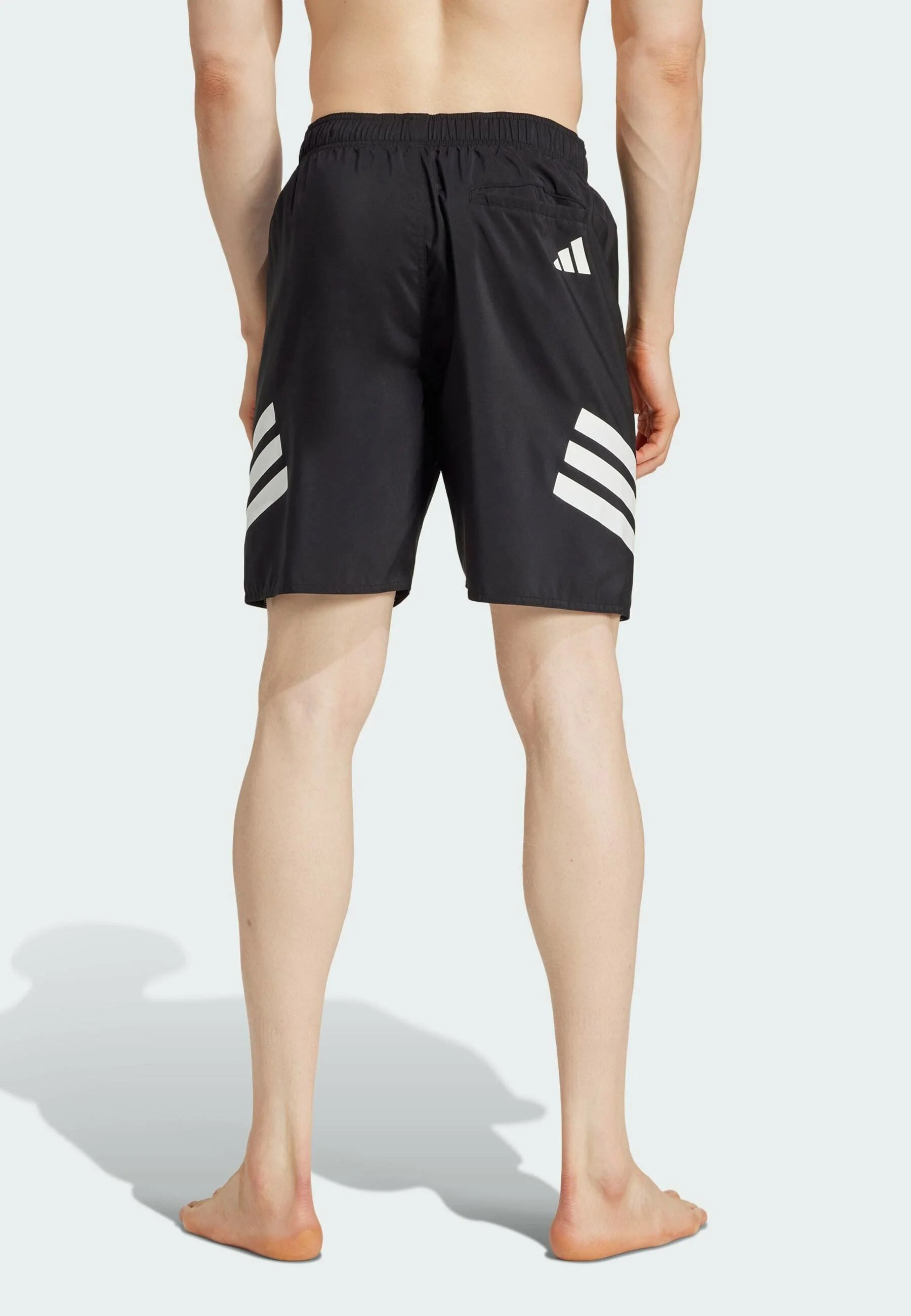 Spodenki kąpielowe Adidas 3 Stripes 8 cali – czarny, biały