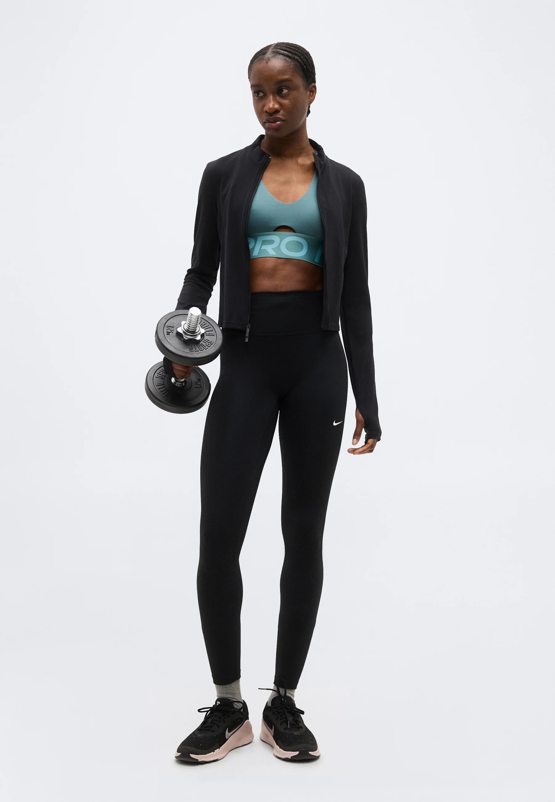 Soutien-gorge de sport Nike Sculpt Medium Support – Ardoise minérale, Turquoise denim, Blanc