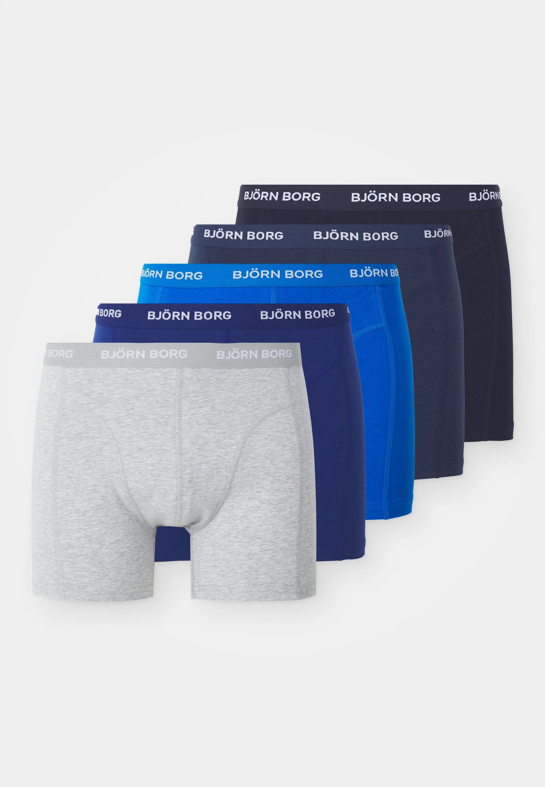 Björn Borg Stretch Boxer 5 Pack – Boxer Briefs – Black, Blue, Grey