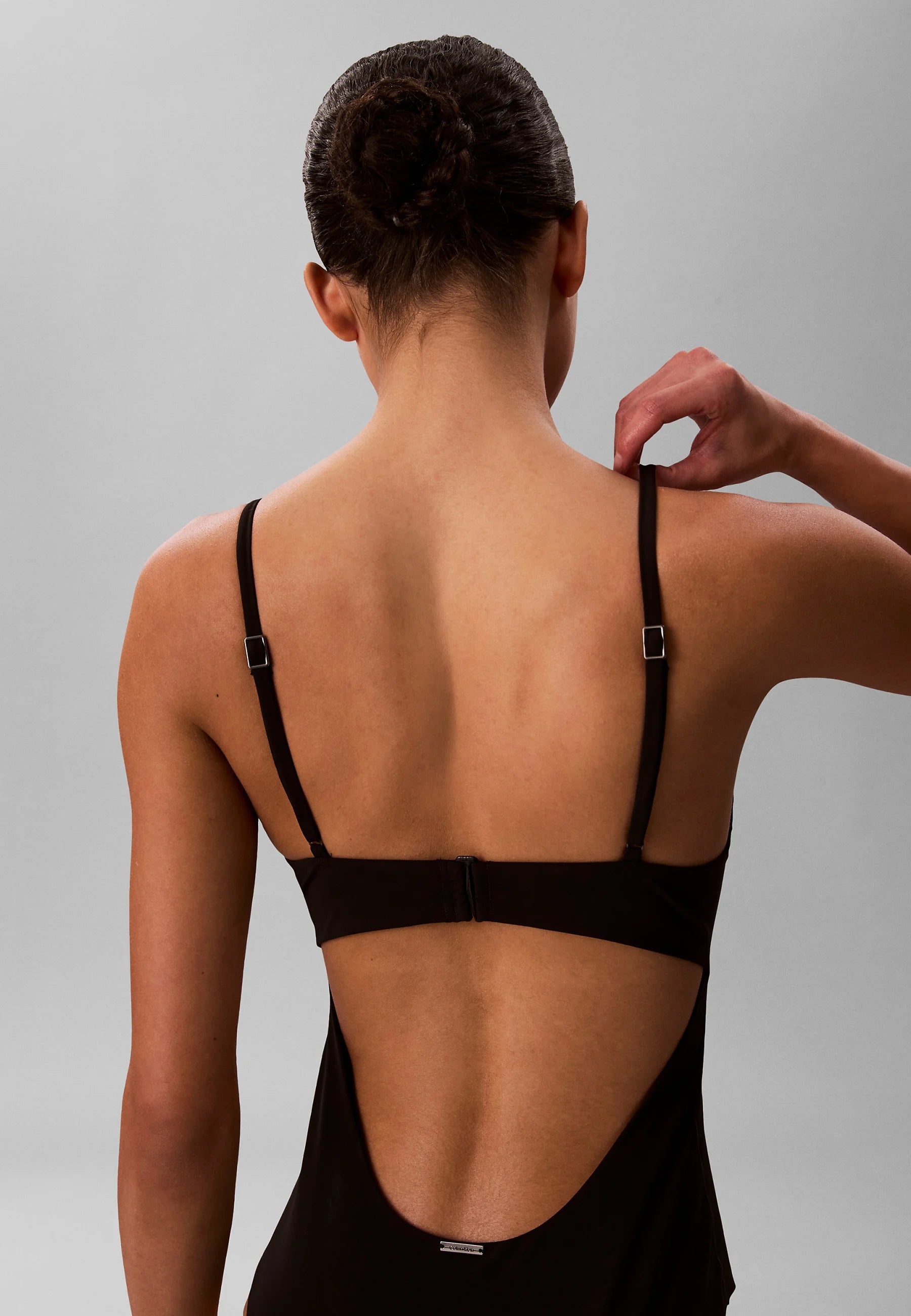 Maillot de bain une pièce à découpes Calvin Klein - Noir