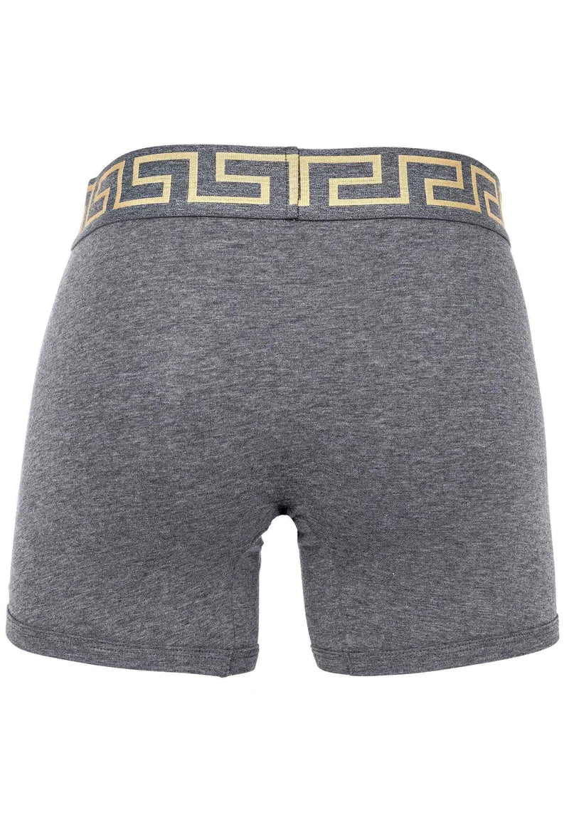 Versace Cotton Stretch Trunks – 2 Pack – Black, Grey