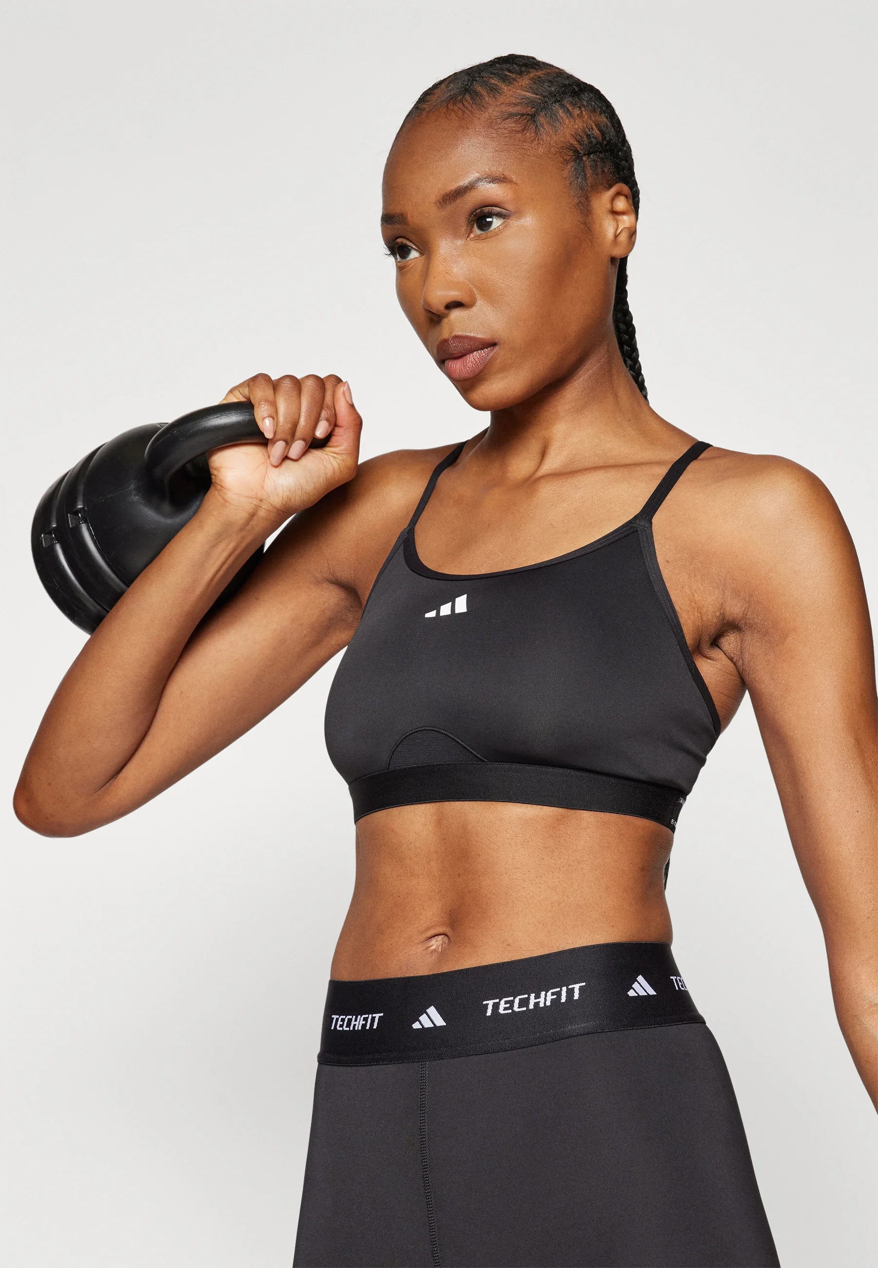 Soutien-gorge de sport Adidas Performance 3 Stripes Light Support – Noir