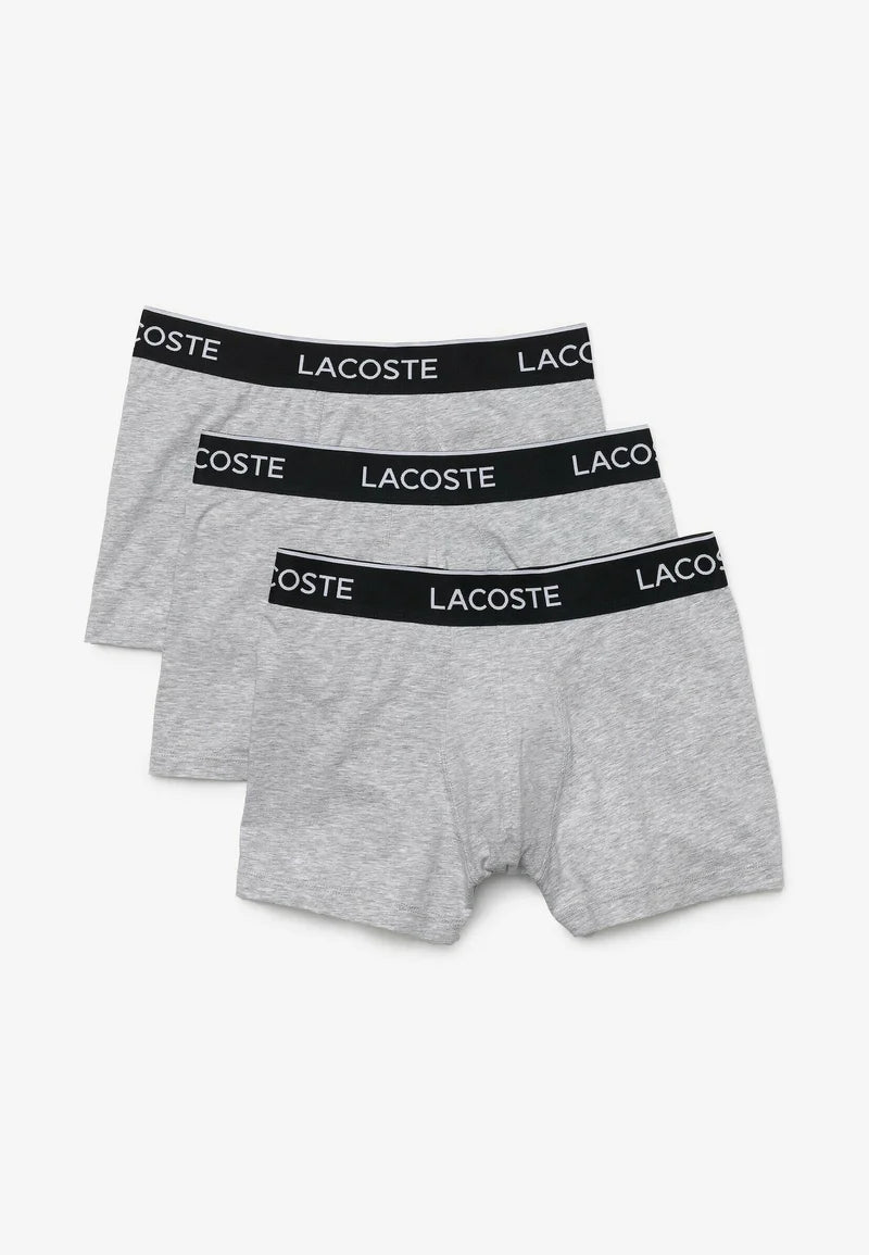 Lacoste Classic Stretch Trunks 3 Pack – Heather Grey