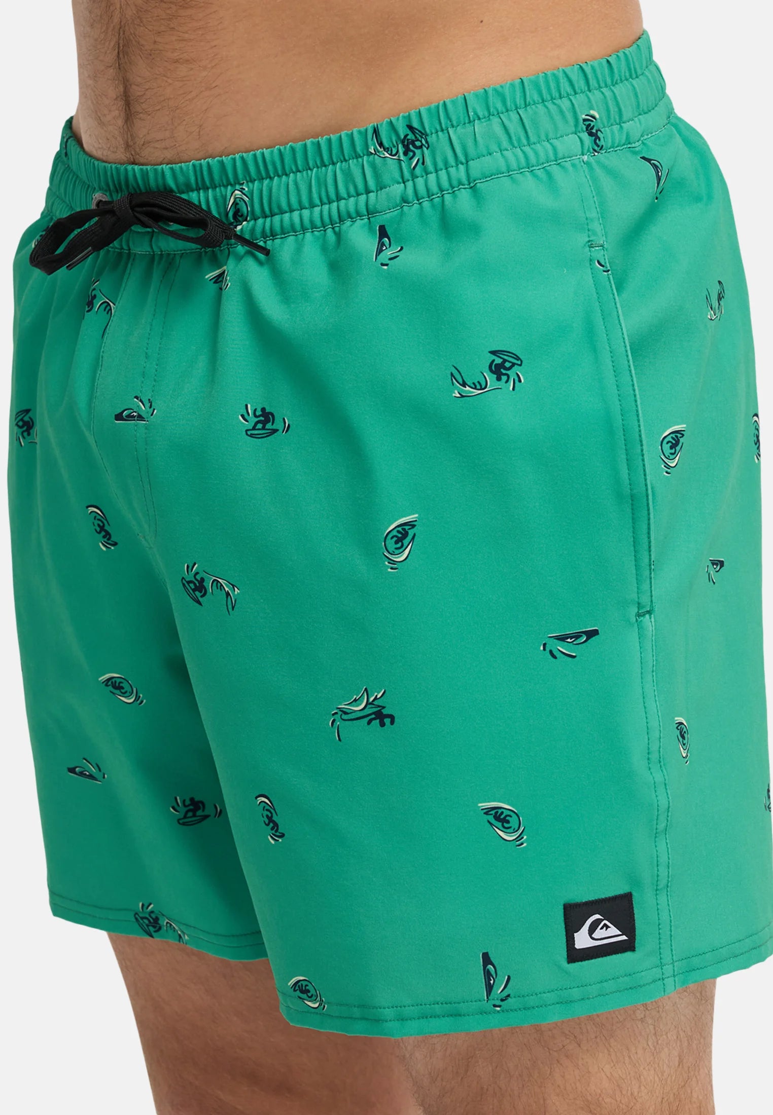 Short de bain imprimé Volley 16 Quiksilver – Verts