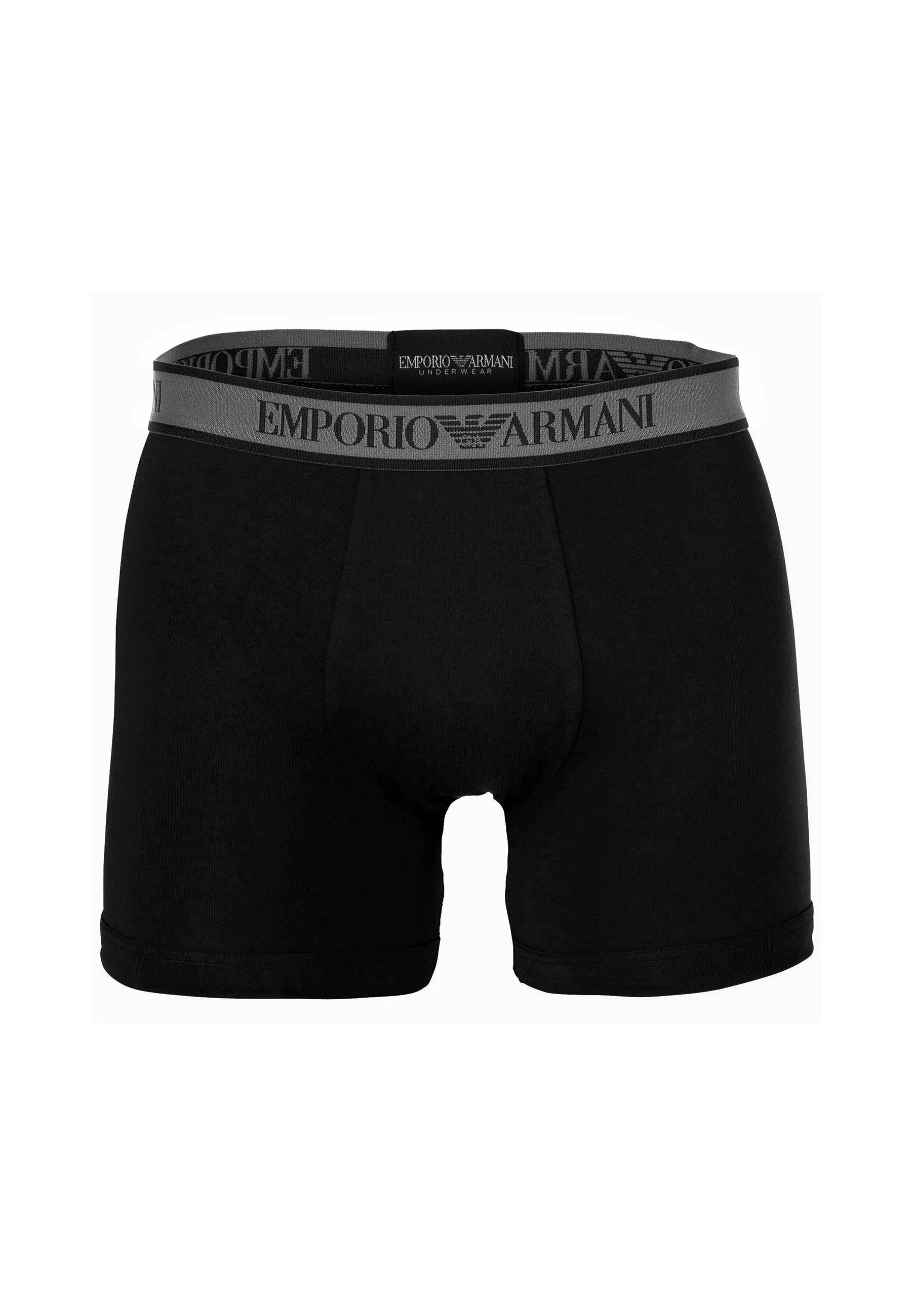 Emporio Armani CORE Logoband Stretch 3 Pack Boxer Briefs – Black