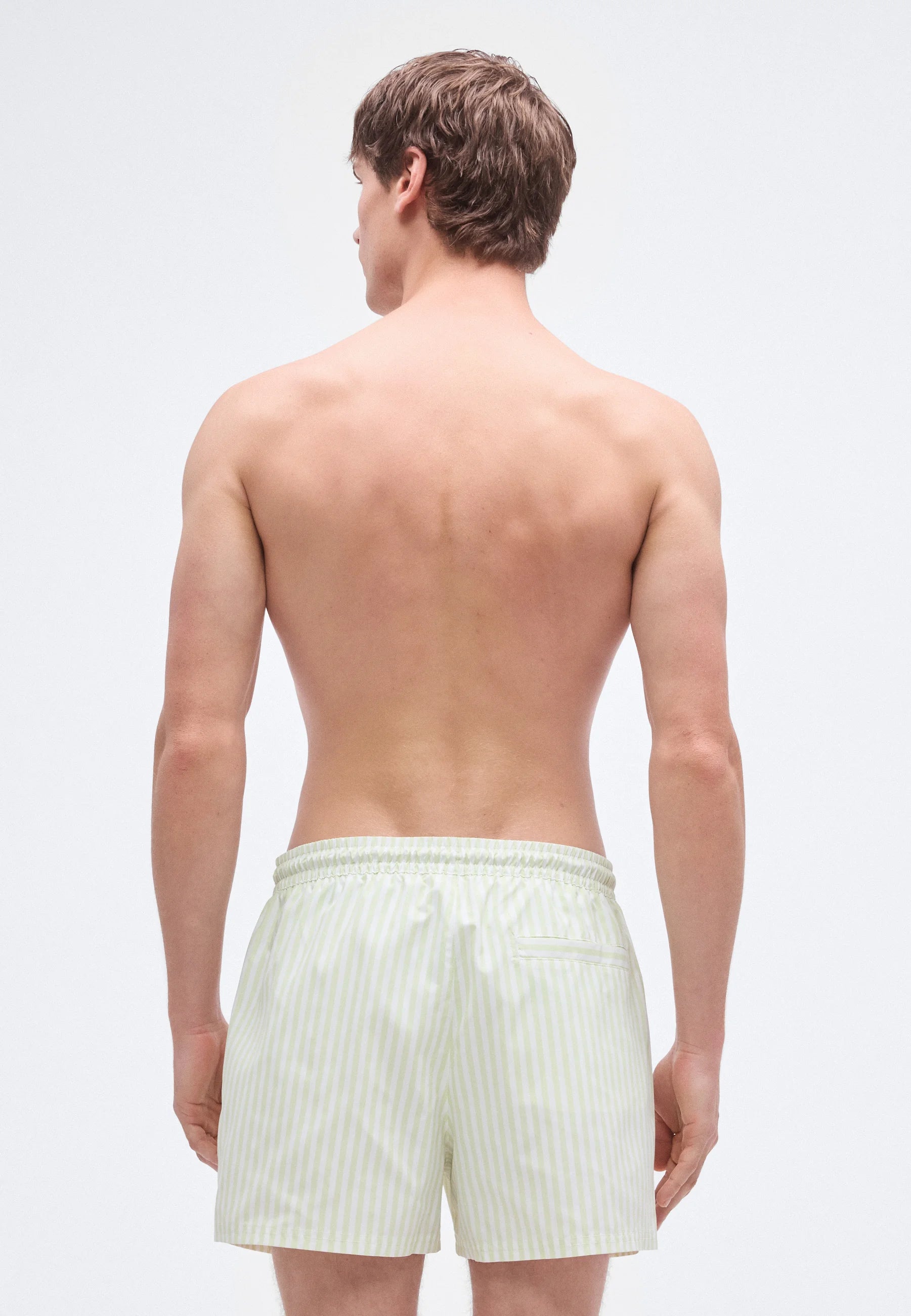 Spodenki kąpielowe Calvin Klein z monogramem – Penny, White Jade