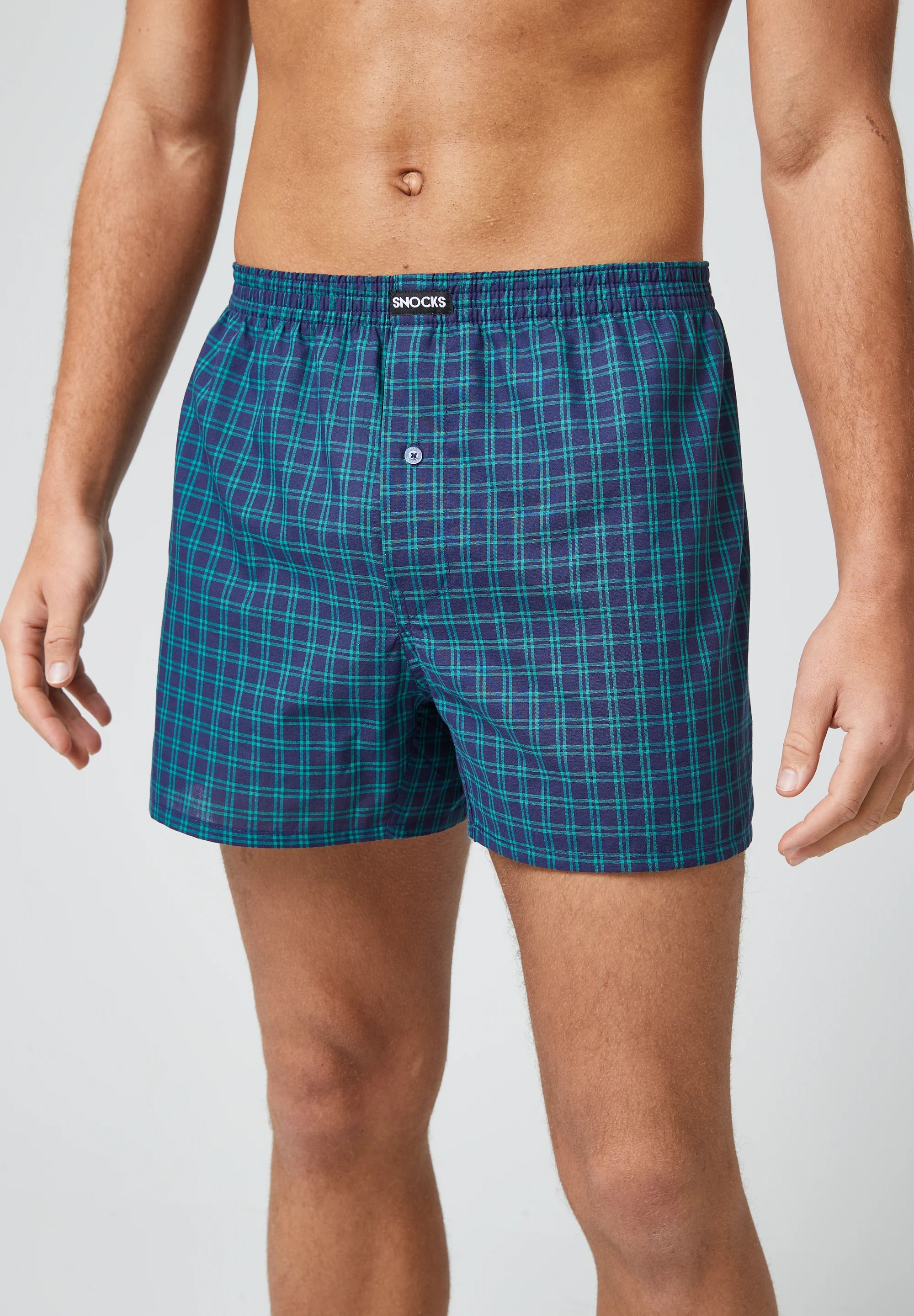 SNOCKS American 3 Pack Boxer Shorts – Green Pattern Mix
