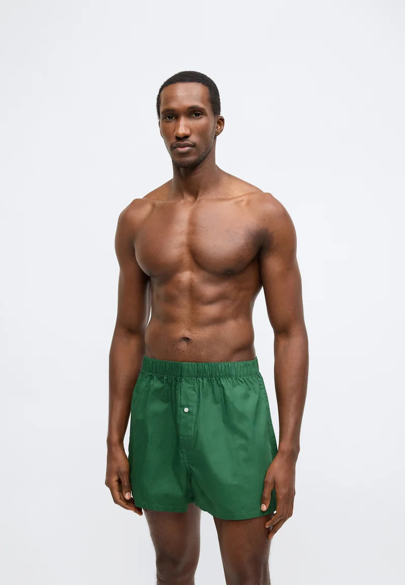 Lacoste Loose Cotton Boxer Shorts 2 Pack – Green, White, Sinople