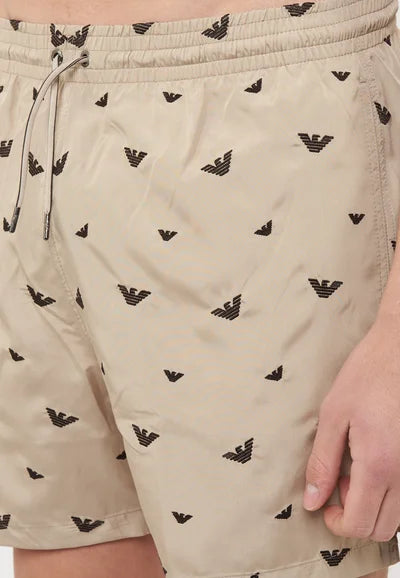 Emporio Armani EA7 Badeshorts – Taupe Choco
