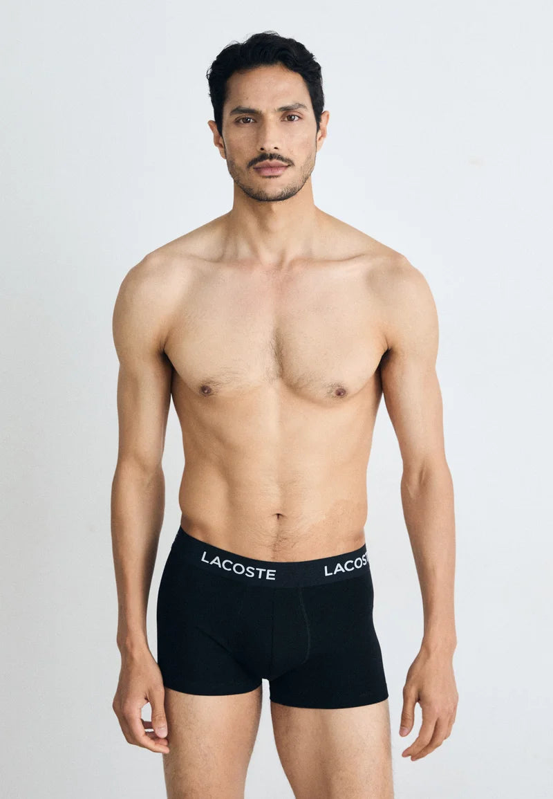 Lacoste 7 Pack Stretch Trunks – Black