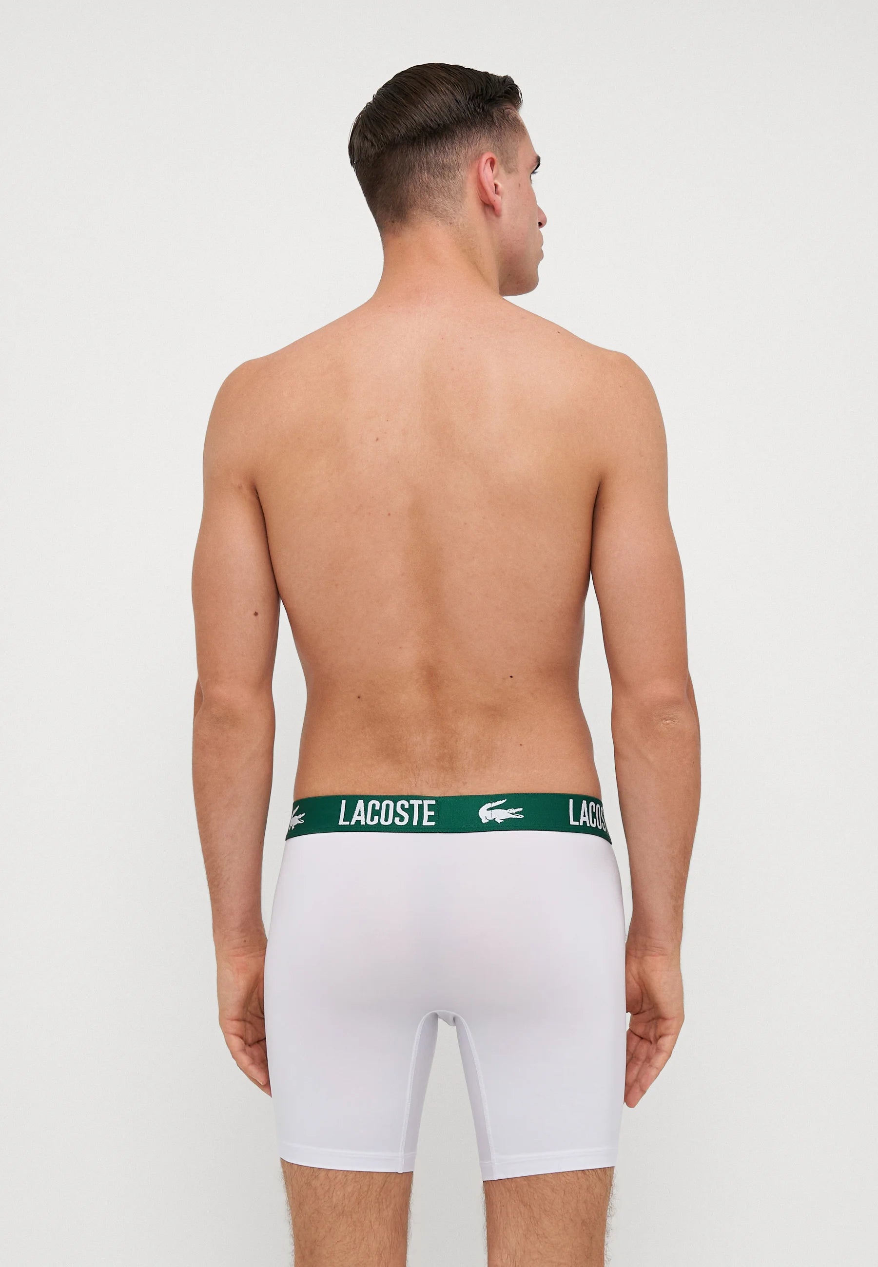 Lacoste Sport Performance Spodní prádlo 3 Pack Stretch Trunks – černá, Flagstone bílá, šedá